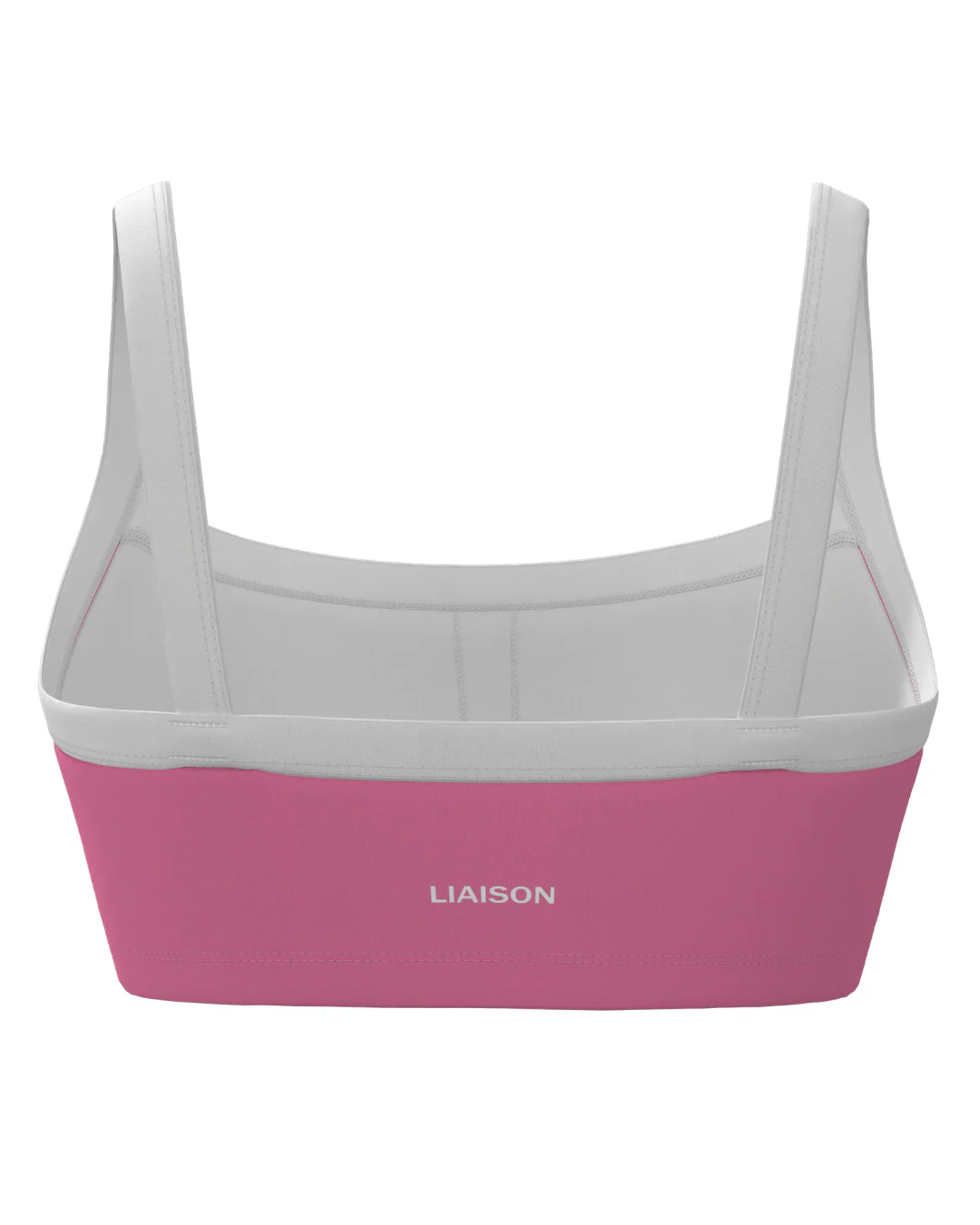Basic Contrast Bra - Passion Pink & White - Image 3