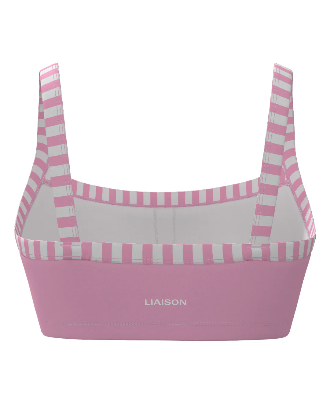 Basic Contrast Bra - Petal Pink & Stripes - Image 3