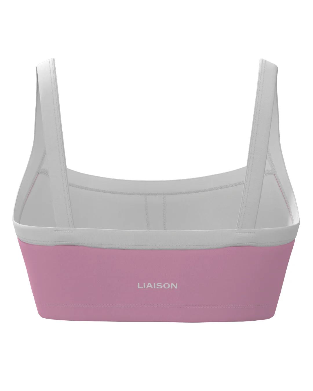 Basic Contrast Bra - Petal Pink & White - Image 3