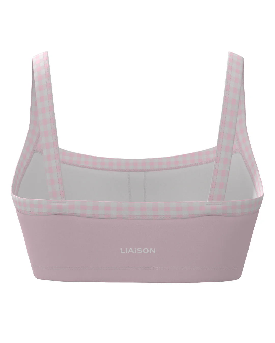 Basic Contrast Bra - Soft Pink & Gingham - Image 3