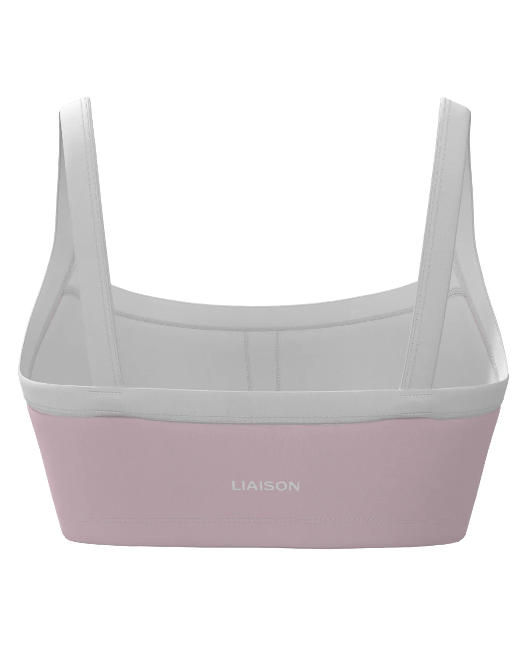 Basic Contrast Bra - Soft Pink & White - Image 3
