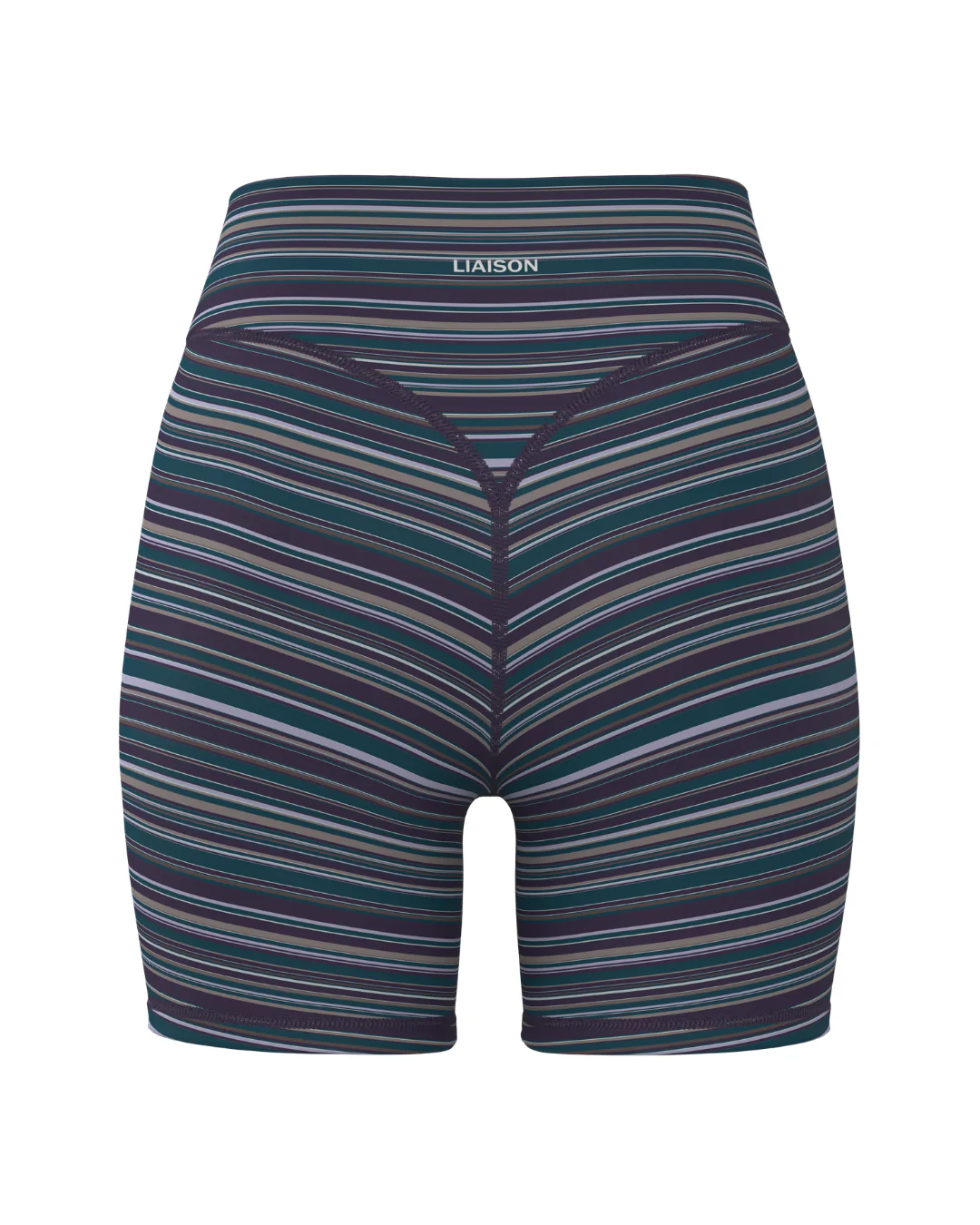 Bridge Short - Teal & Plum Stripes - Image 2