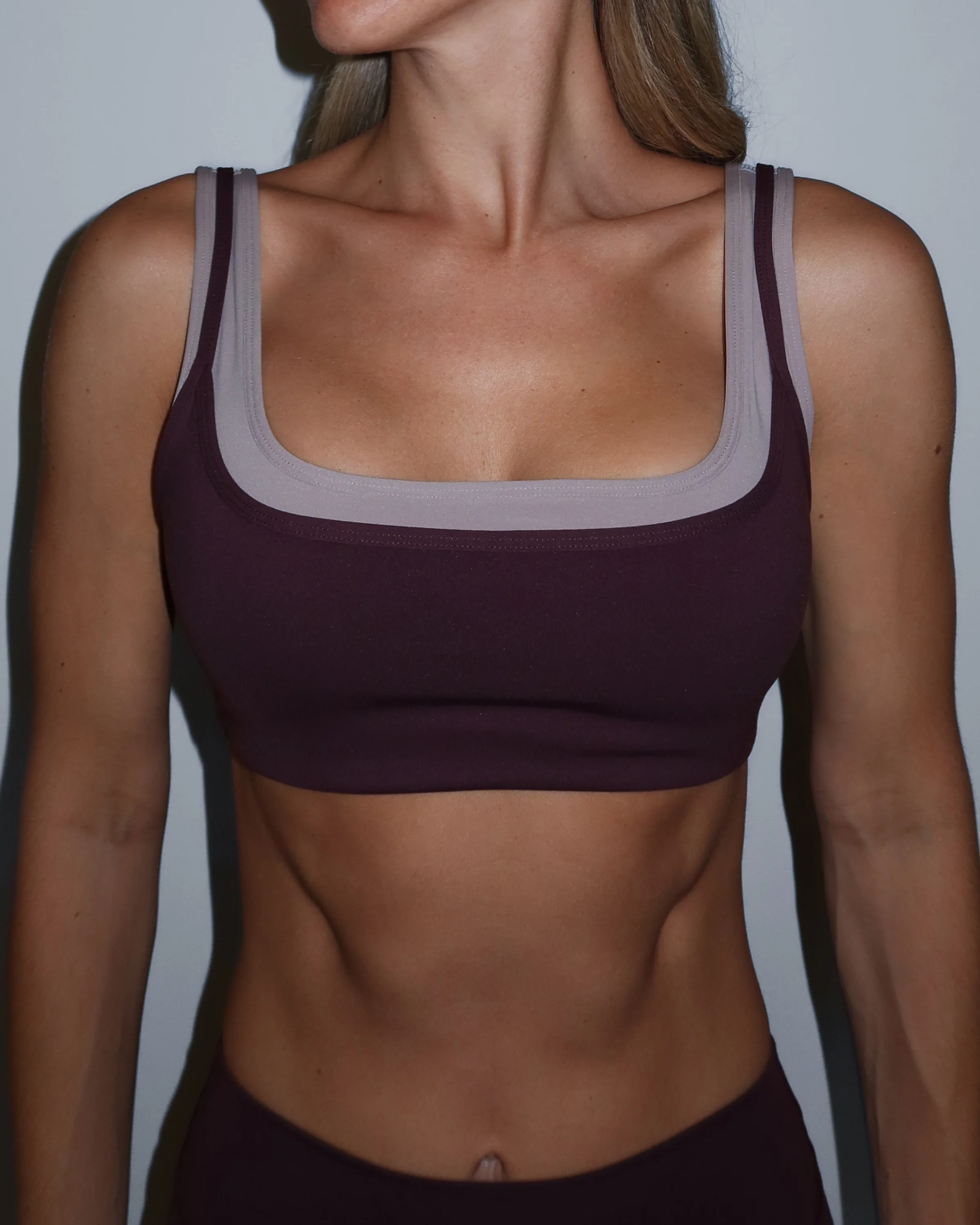 Double Layer Core Bra - Chocolate Cherry & Truffle - Image 2