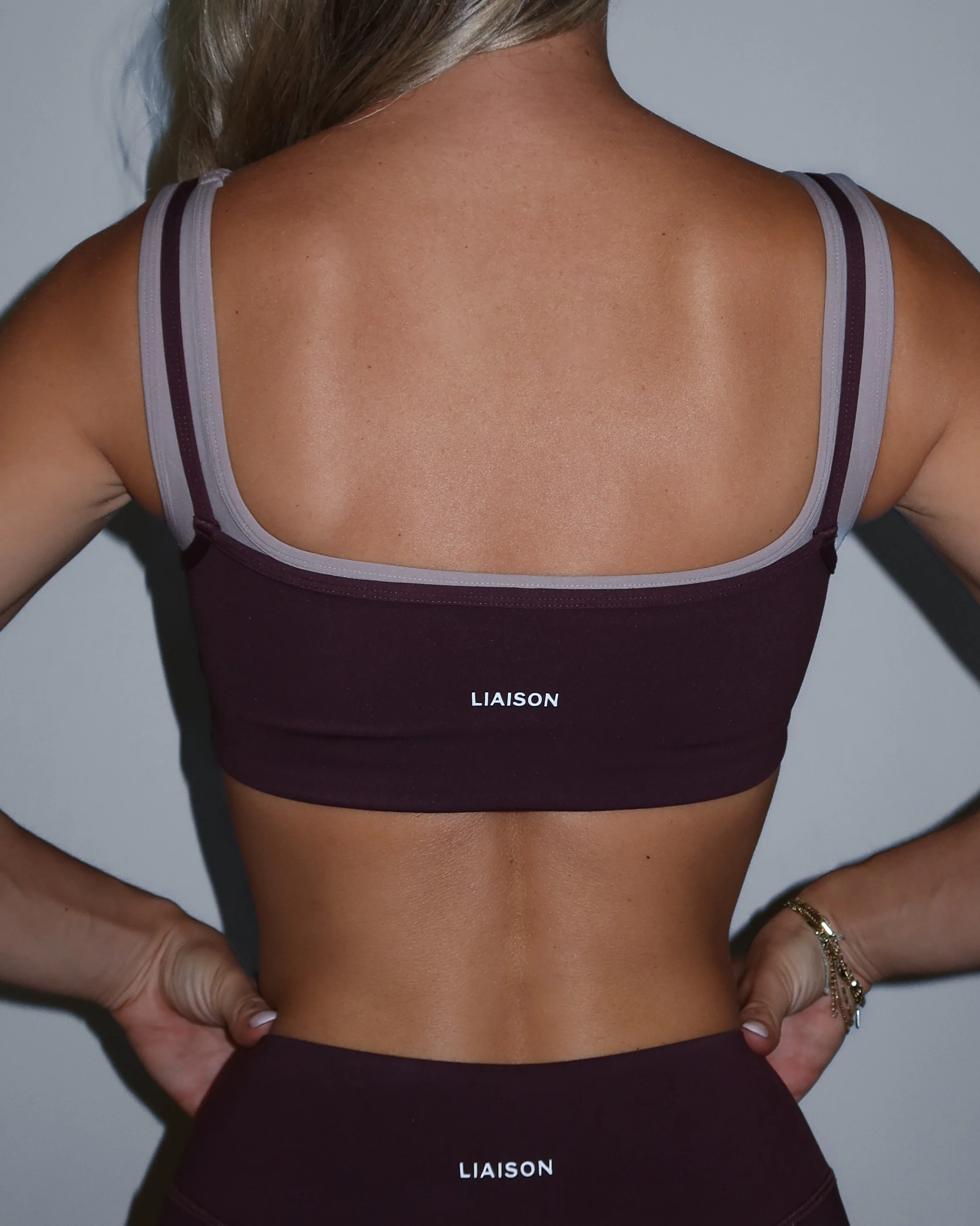 Double Layer Core Bra - Chocolate Cherry & Truffle - Image 4
