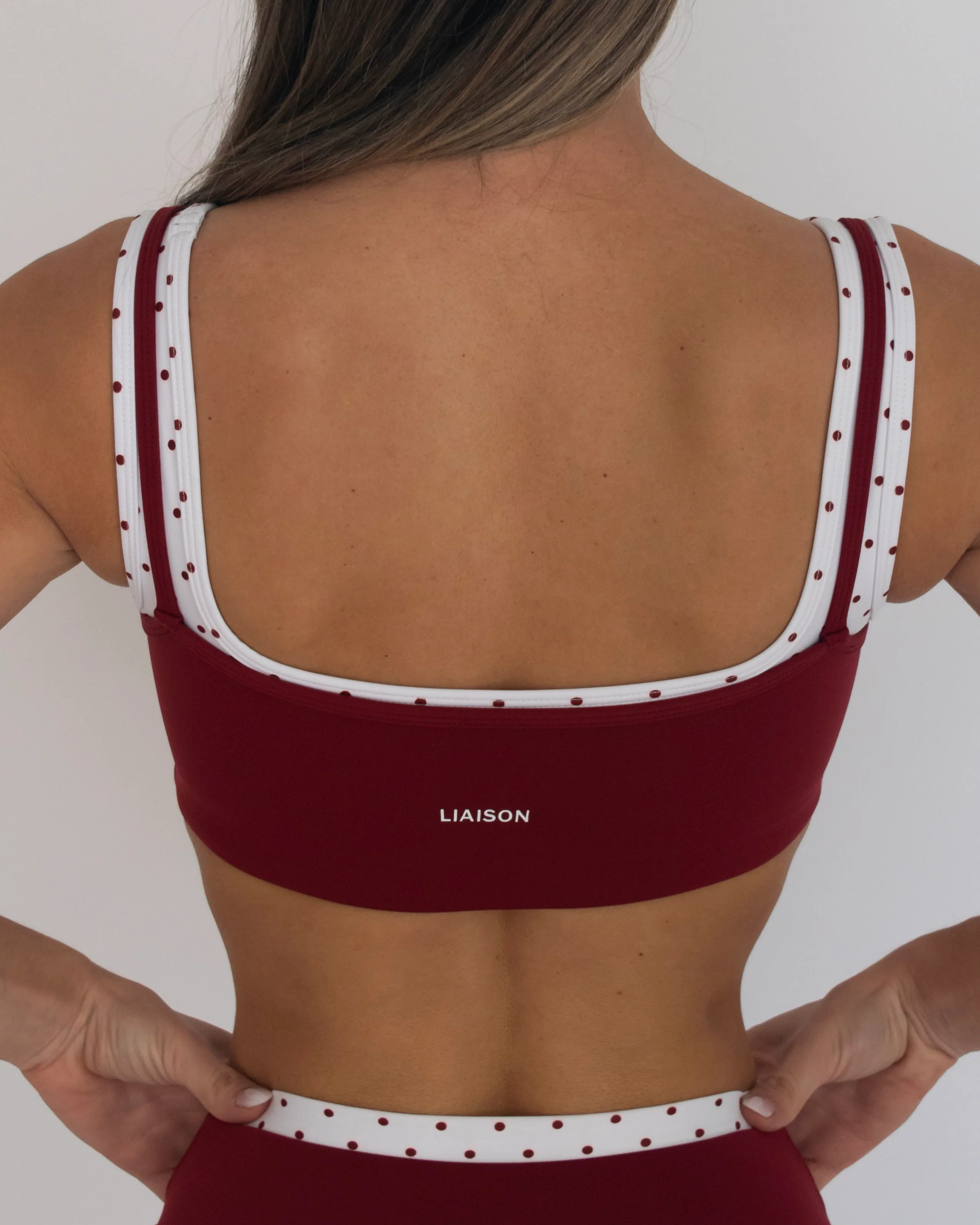 Double Layer Core Bra - Kiss & White Polka Dots - Image 4
