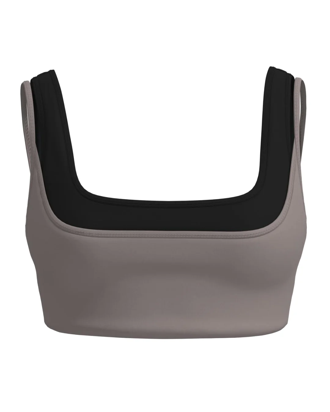 Double Layer Core Bra - Truffle & Black