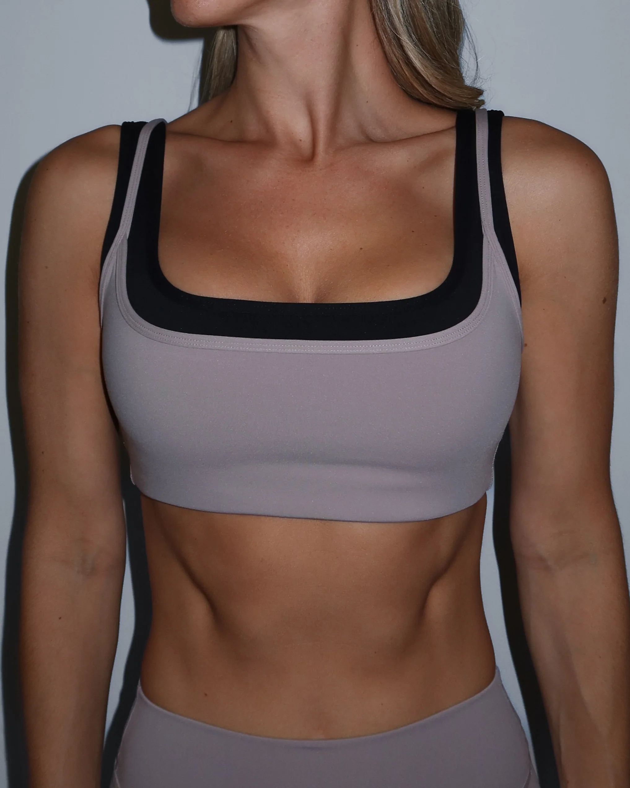 Double Layer Core Bra - Truffle & Black - Image 2