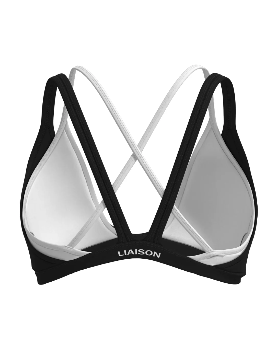 Double Layer Pulse Bra - Black & White - Image 3