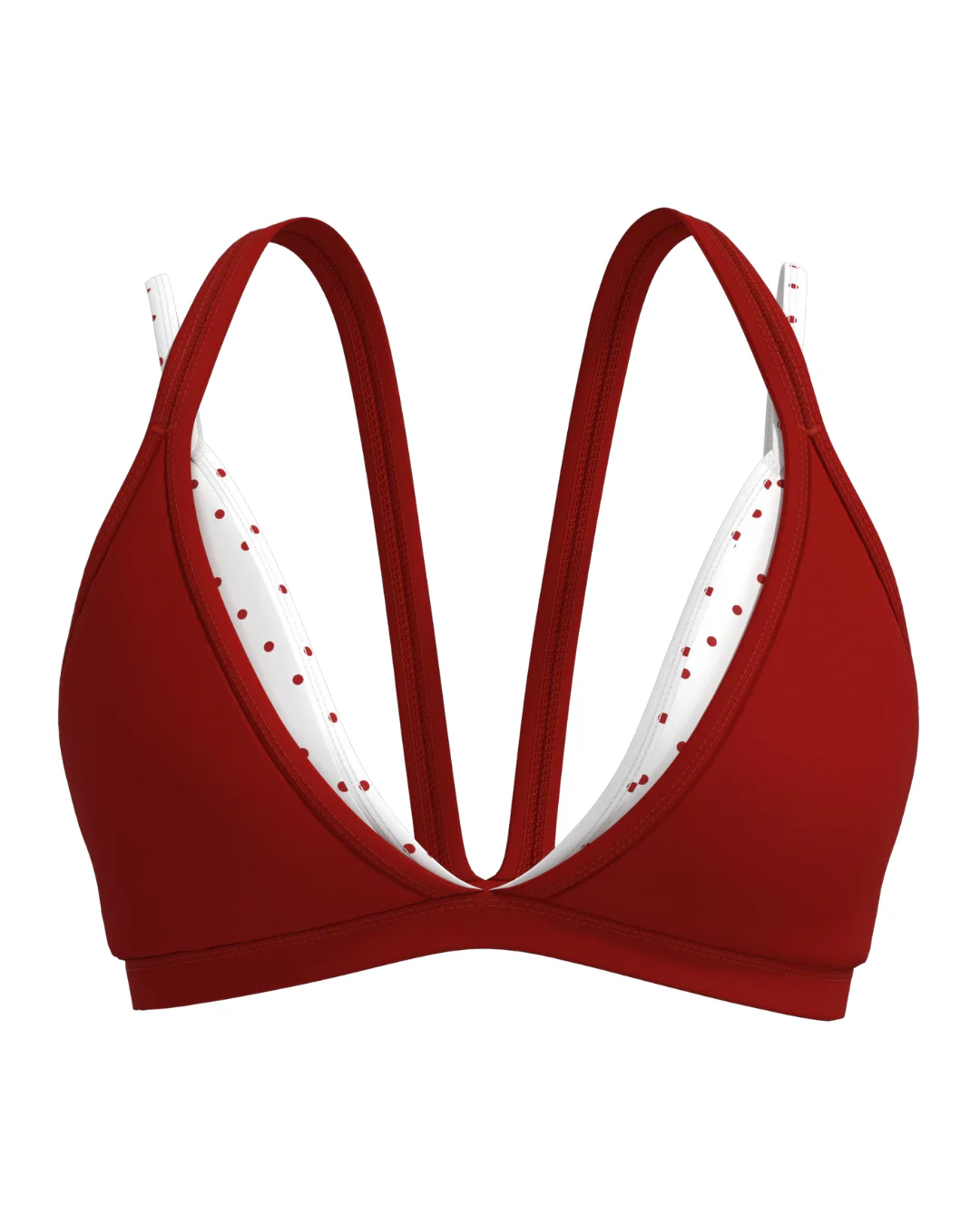 Double Layer Pulse Bra - Kiss & White Polka Dots