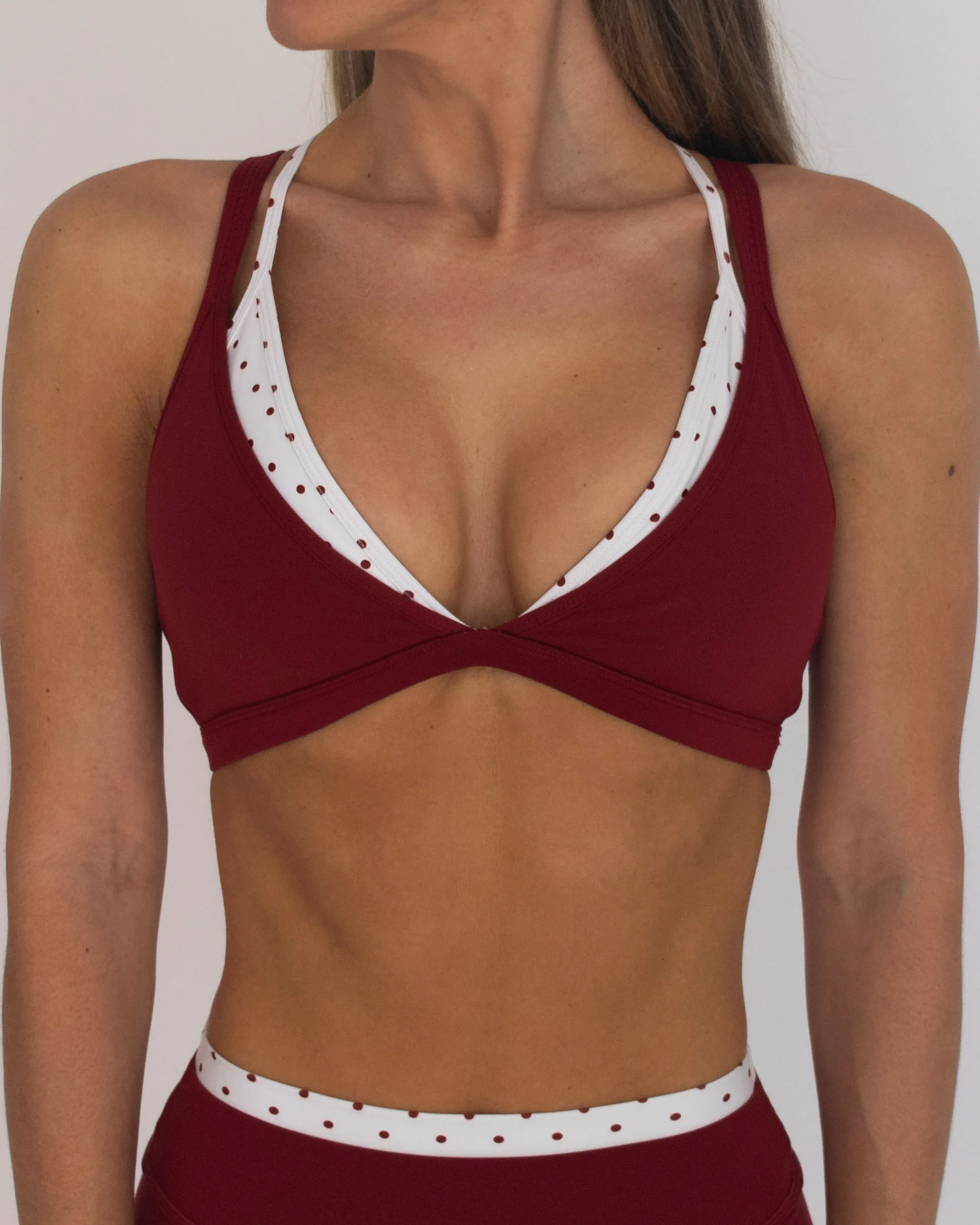 Double Layer Pulse Bra - Kiss & White Polka Dots - Image 2