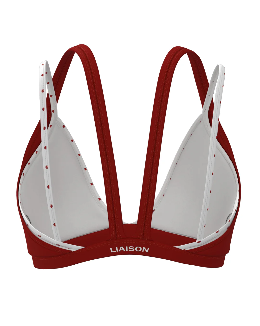 Double Layer Pulse Bra - Kiss & White Polka Dots - Image 3