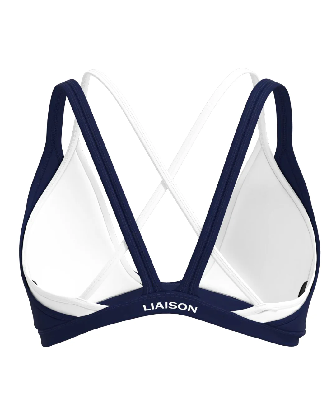 Double Layer Pulse Bra - Navy & White - Image 3