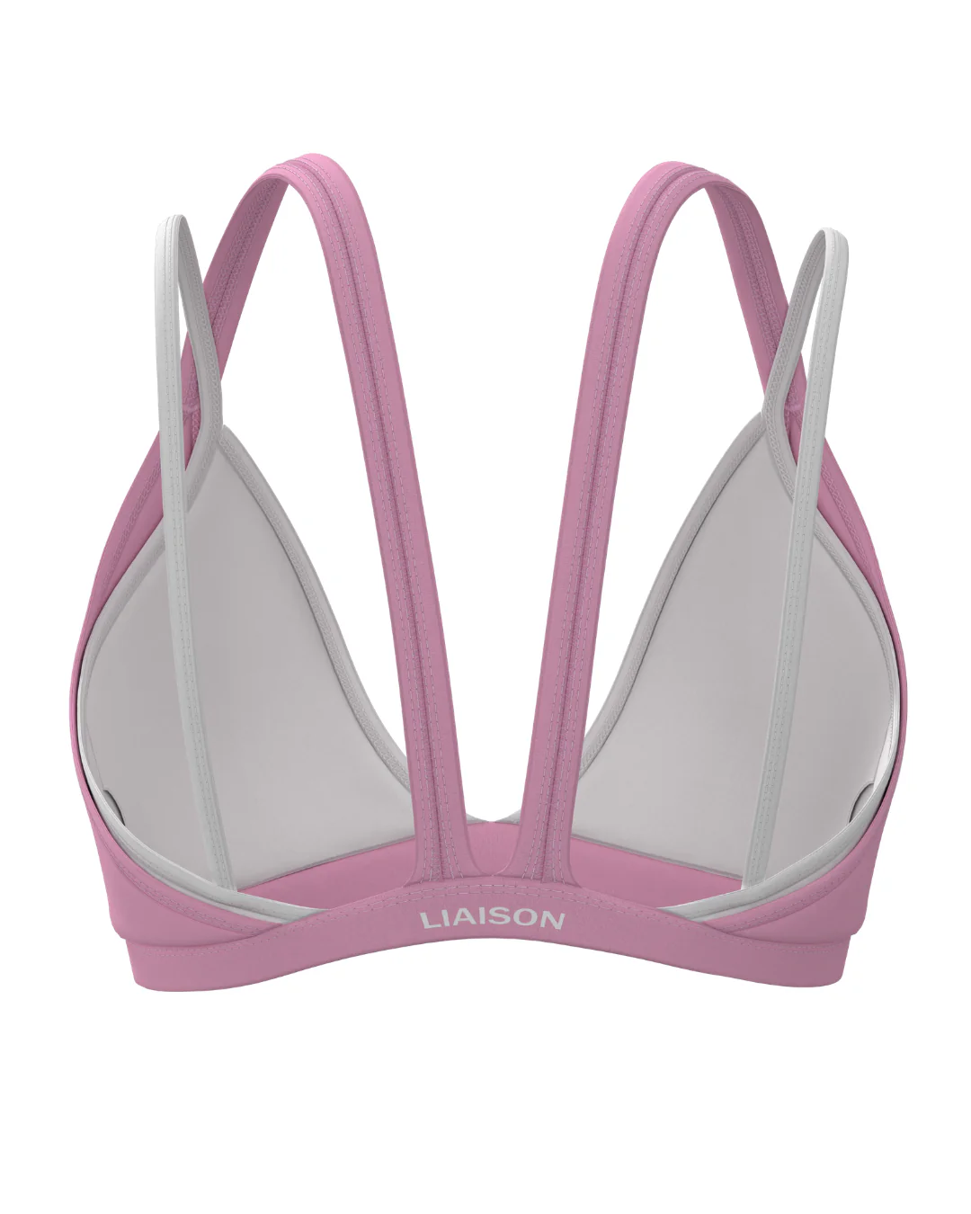 Double Layer Pulse Bra - Petal Pink & White - Image 3