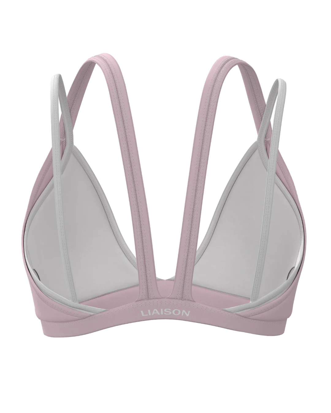 Double Layer Pulse Bra - Soft Pink & White - Image 3