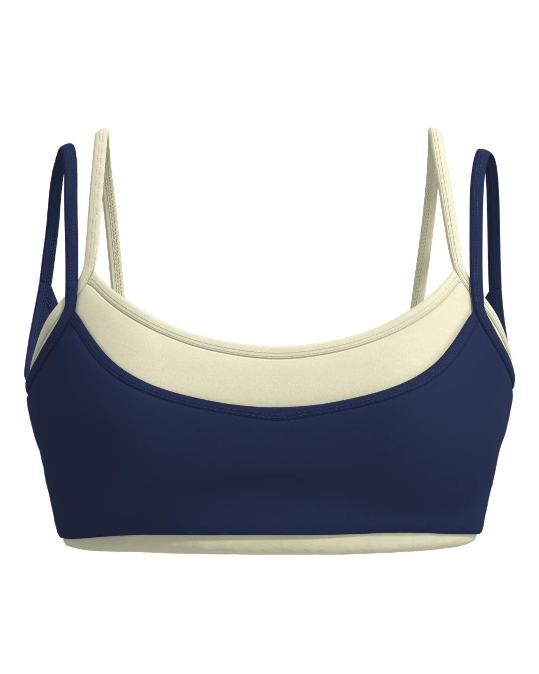 Double Layer Scoop Bra - Cypress & Daylight