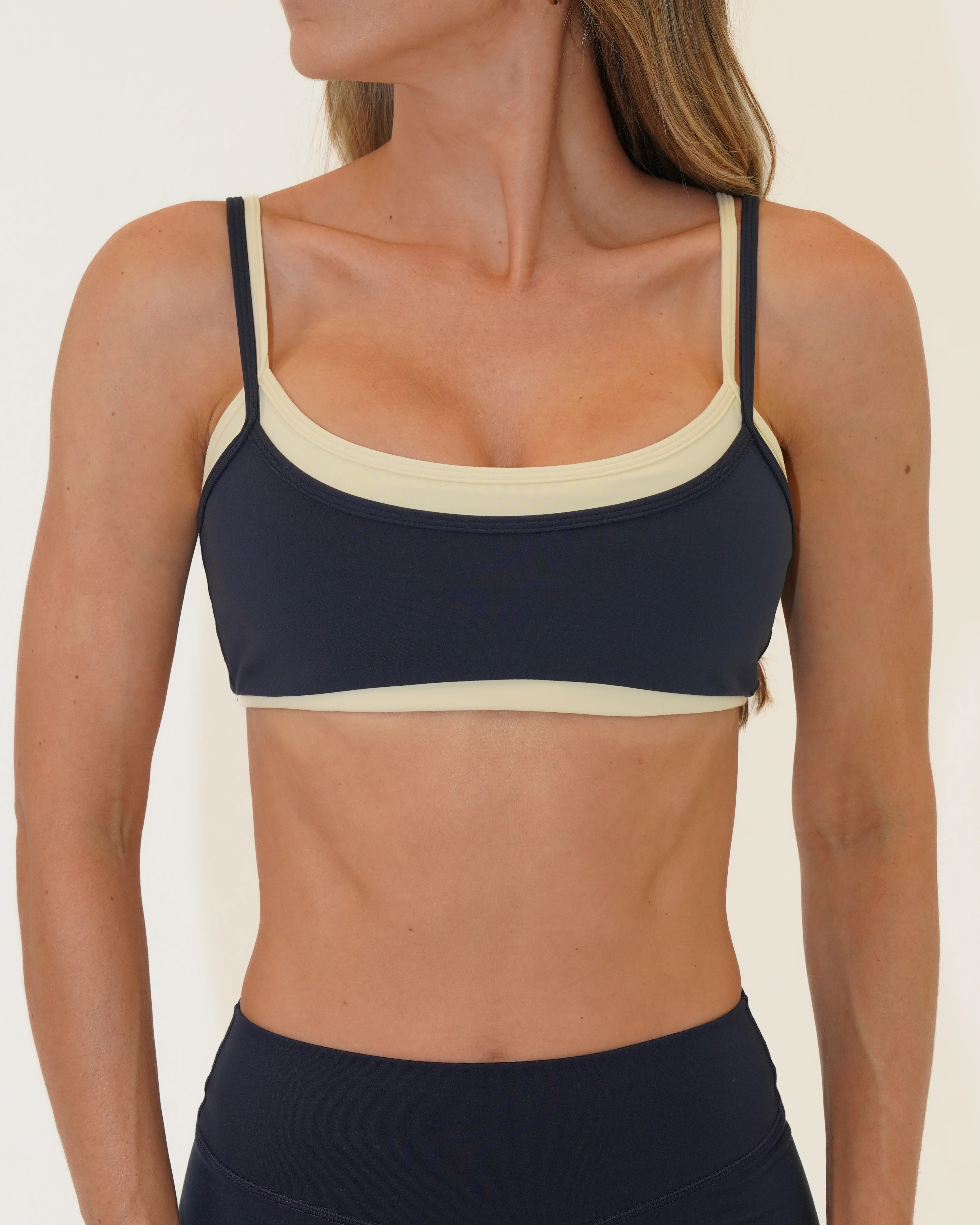Double Layer Scoop Bra - Cypress & Daylight - Image 2