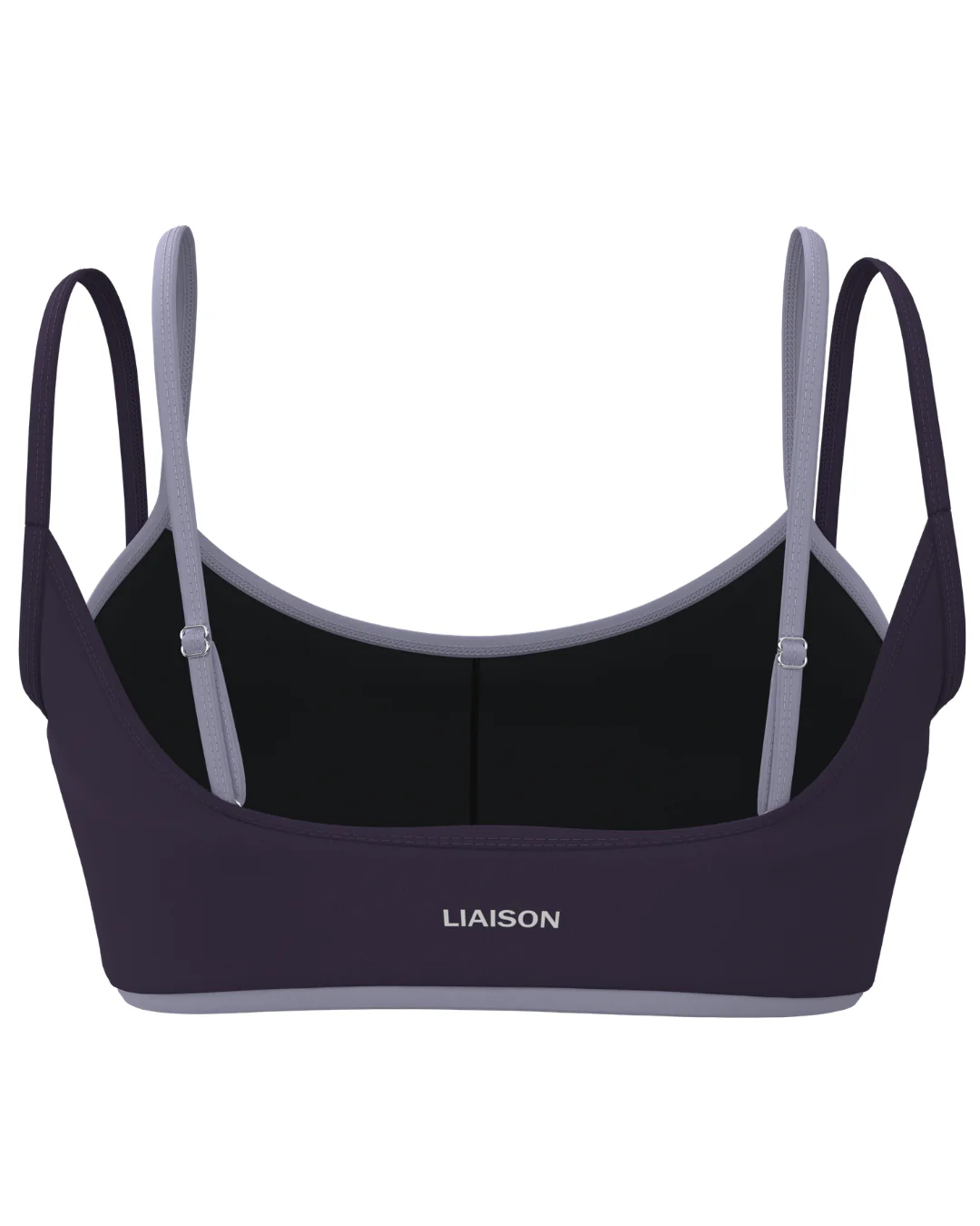 Double Layer Scoop Bra - Plum & Lilac - Image 2