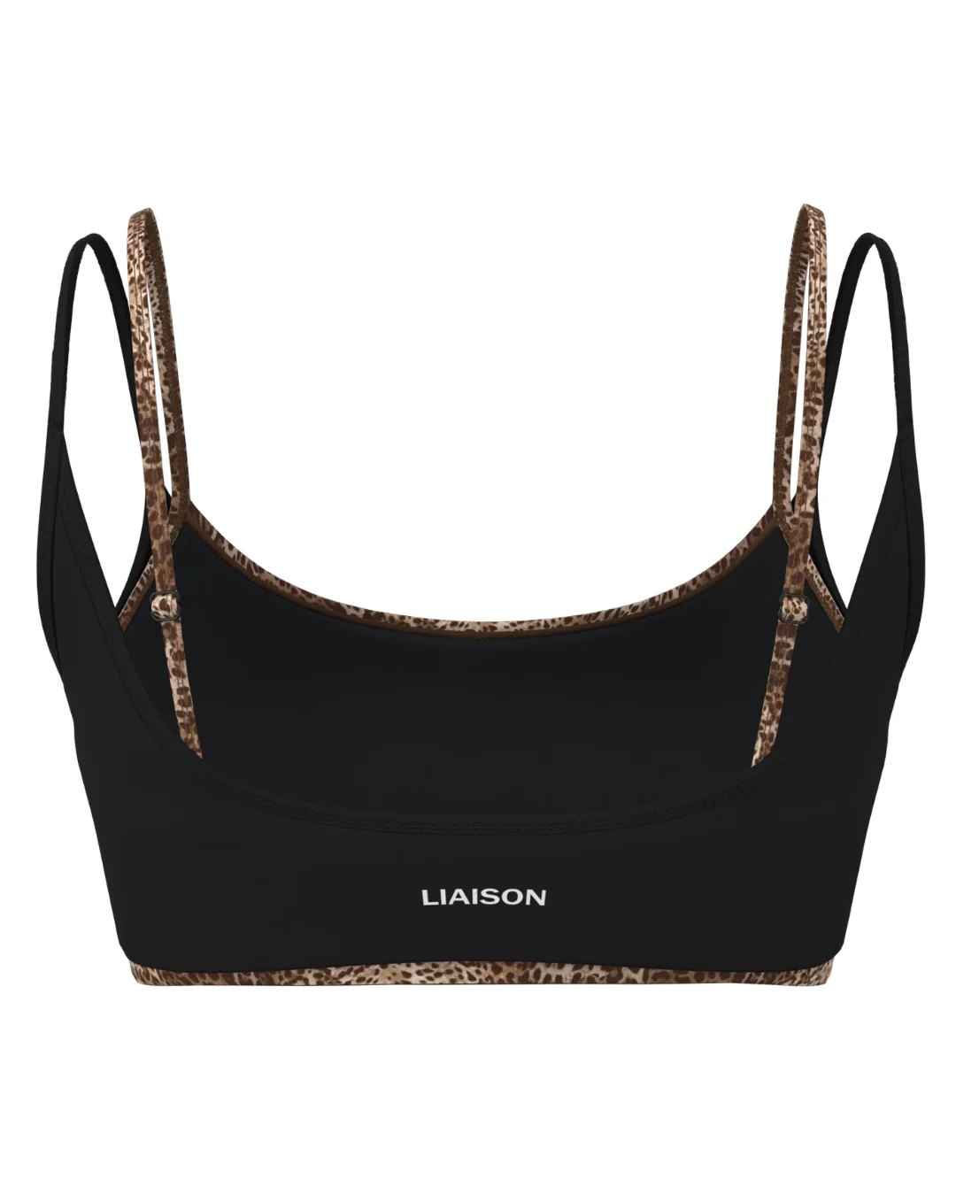 Double Layer Scoop Bra - Black & Wild Side - Image 3