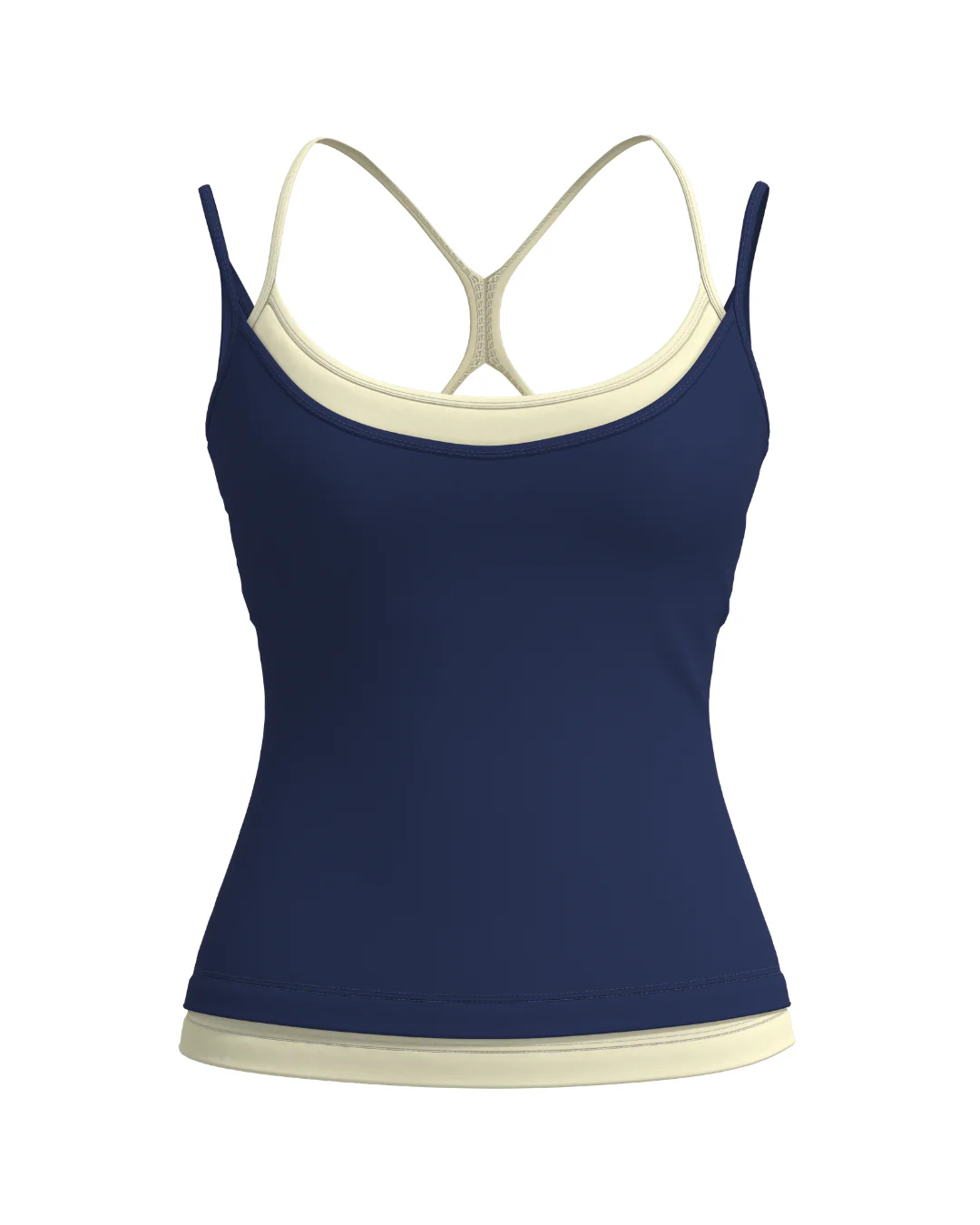 Double Layer Sporty Tank - Cypress & Daylight