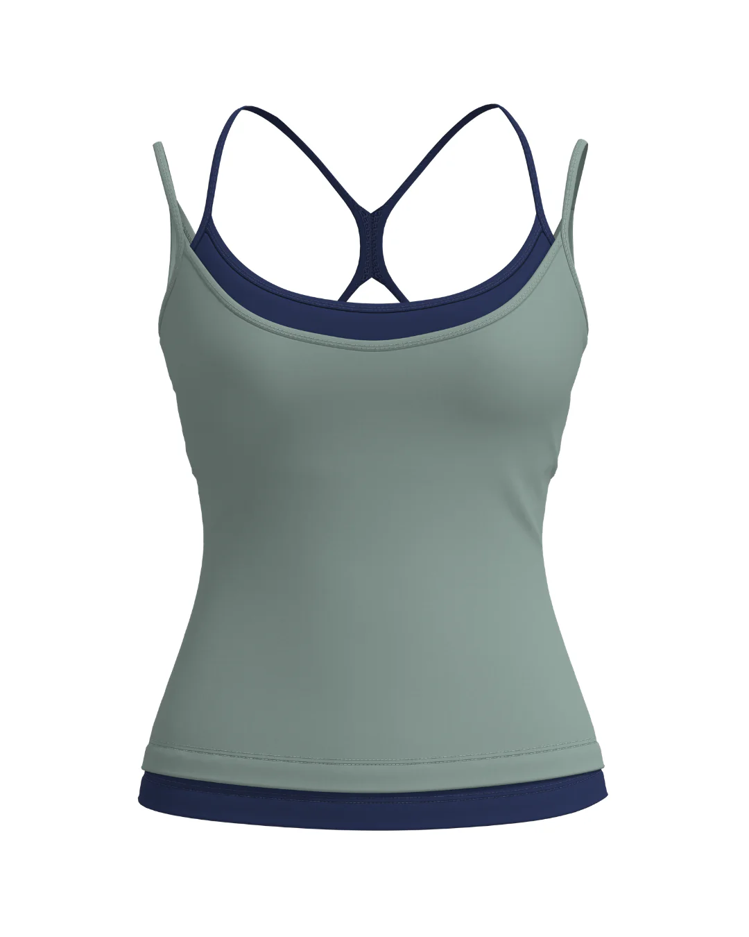 Double Layer Sporty Tank - Sage & Cypress