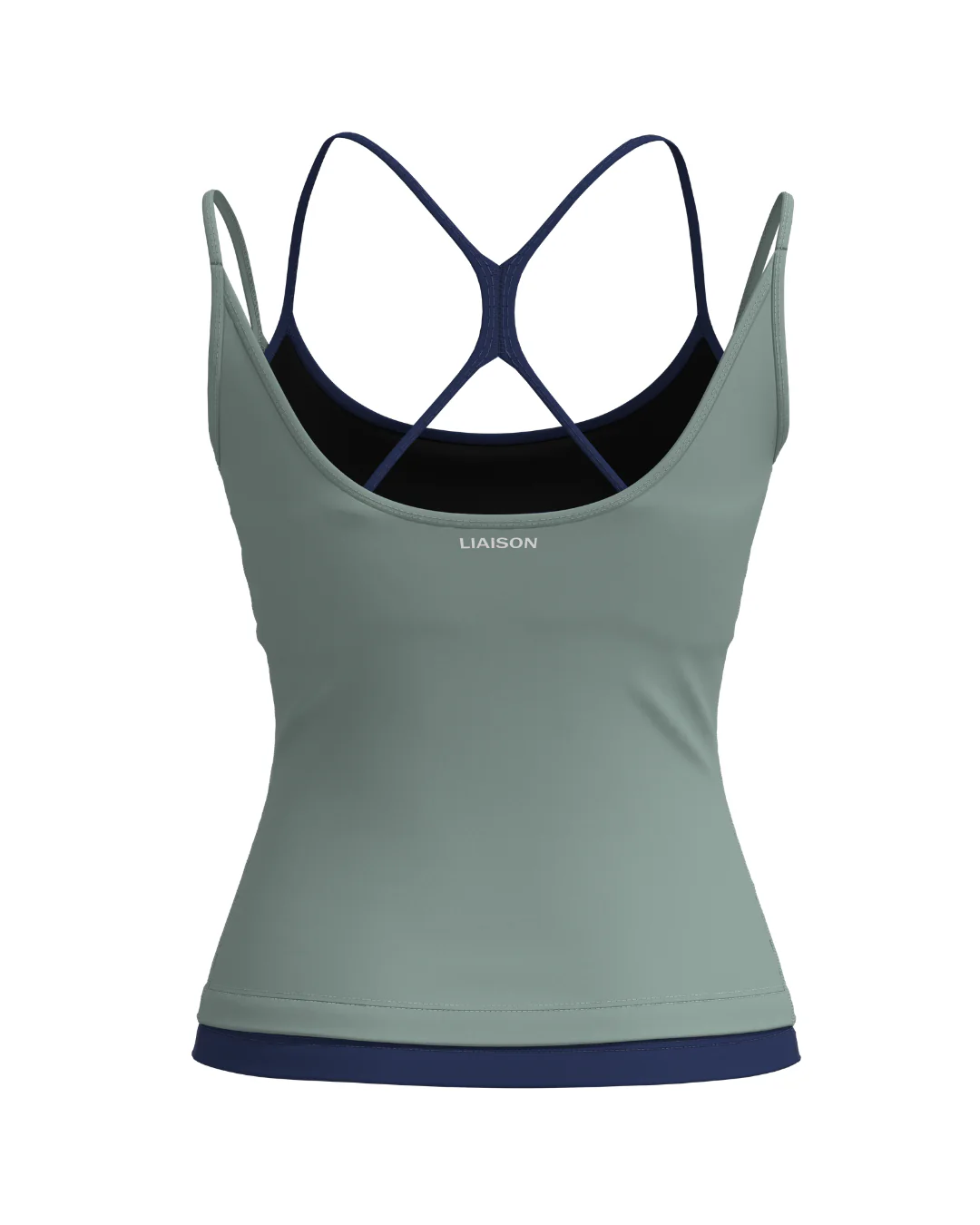 Double Layer Sporty Tank - Sage & Cypress - Image 3