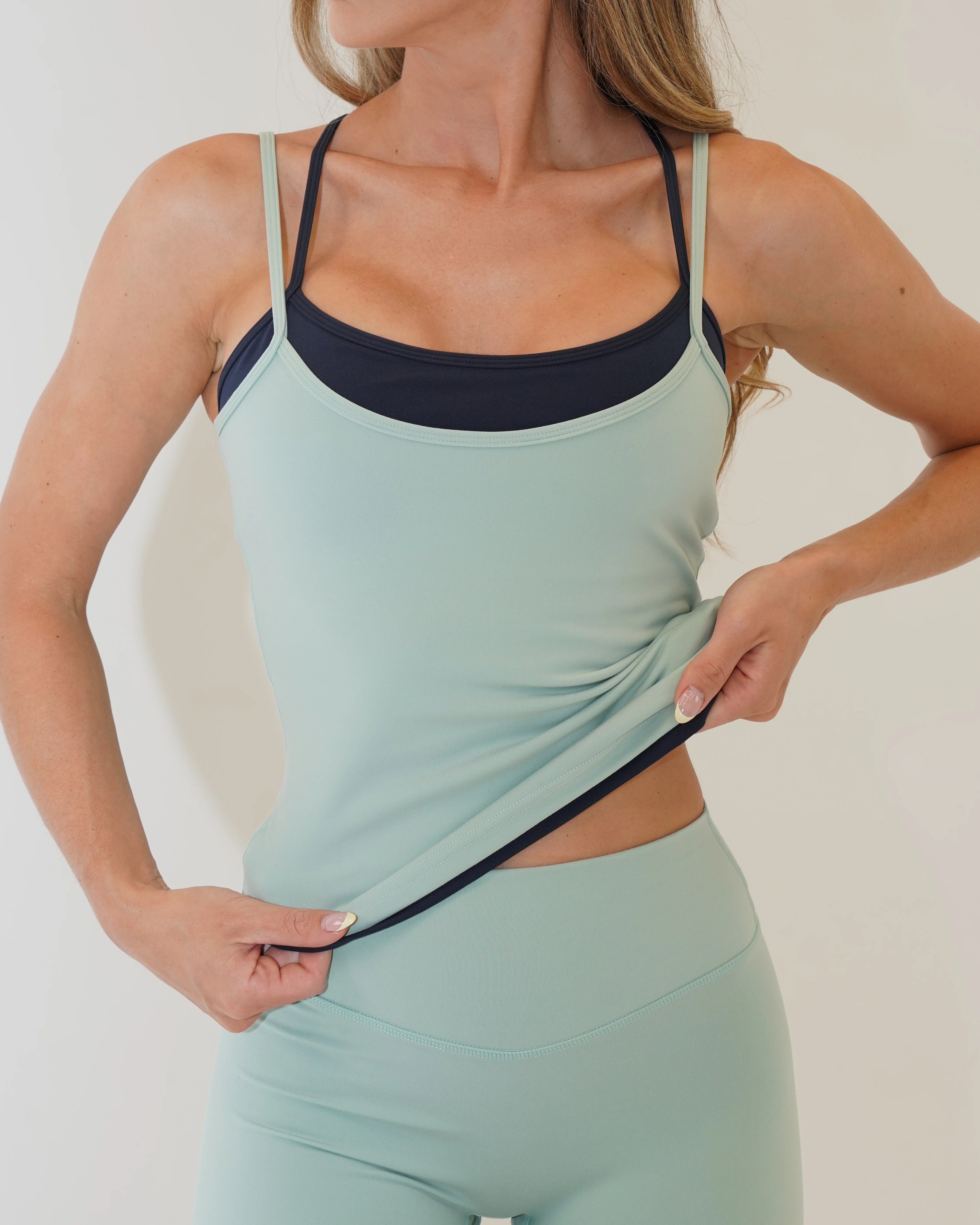 Double Layer Sporty Tank - Sage & Cypress - Image 4
