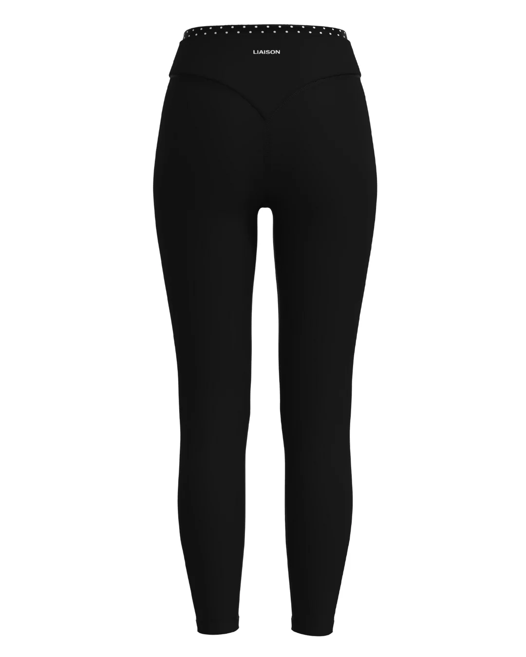 Layered Sculpt Pant - Black & White Polka Dots - Image 3
