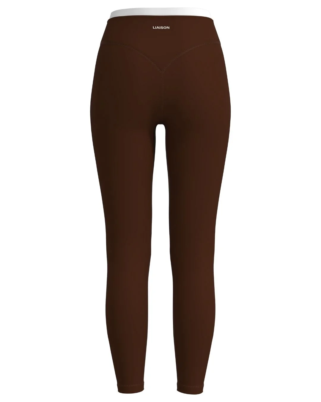 Layered Sculpt Pant - Mocha Brown & White - Image 3