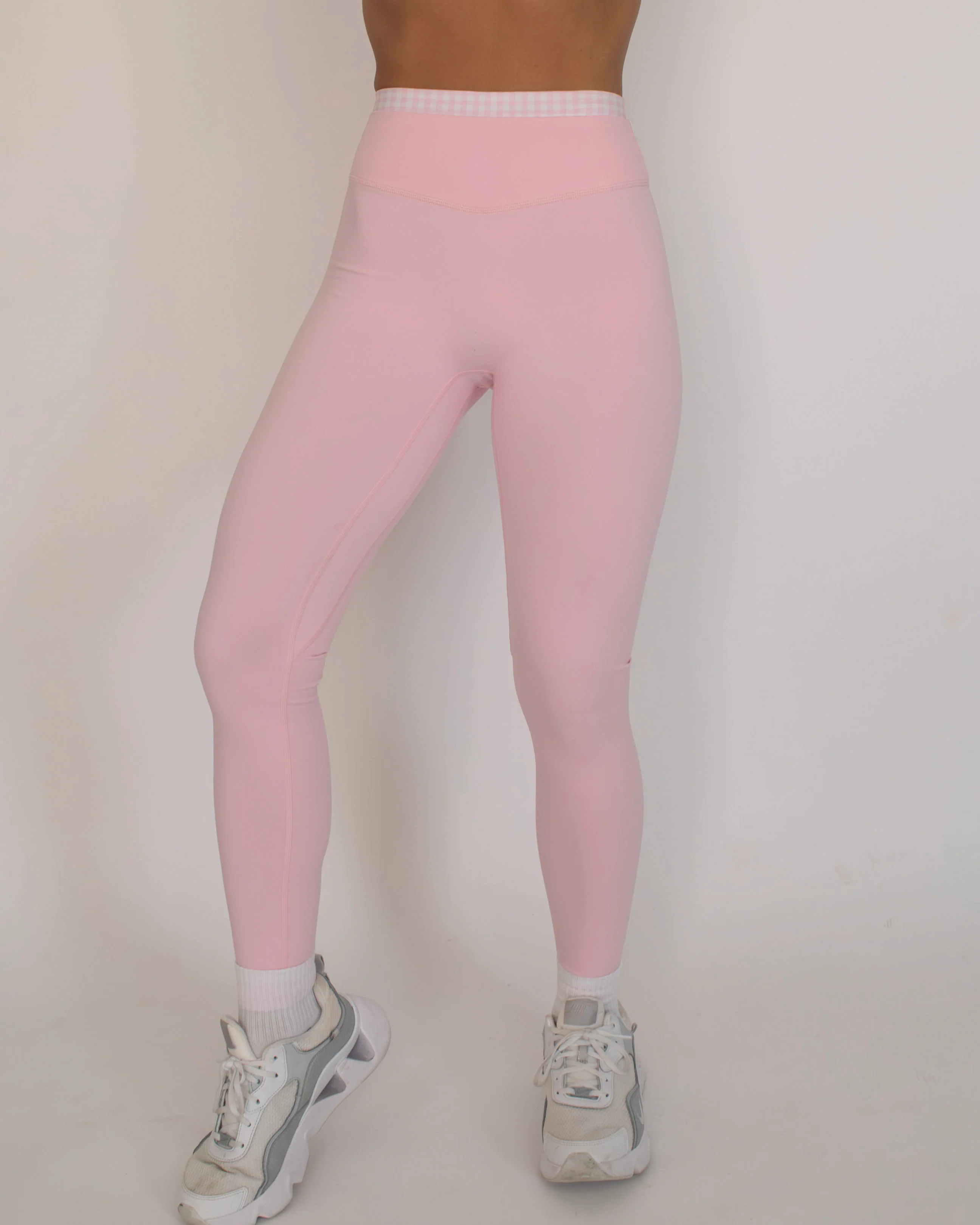 Layered Sculpt Pant - Soft Pink & Gingham - Image 2
