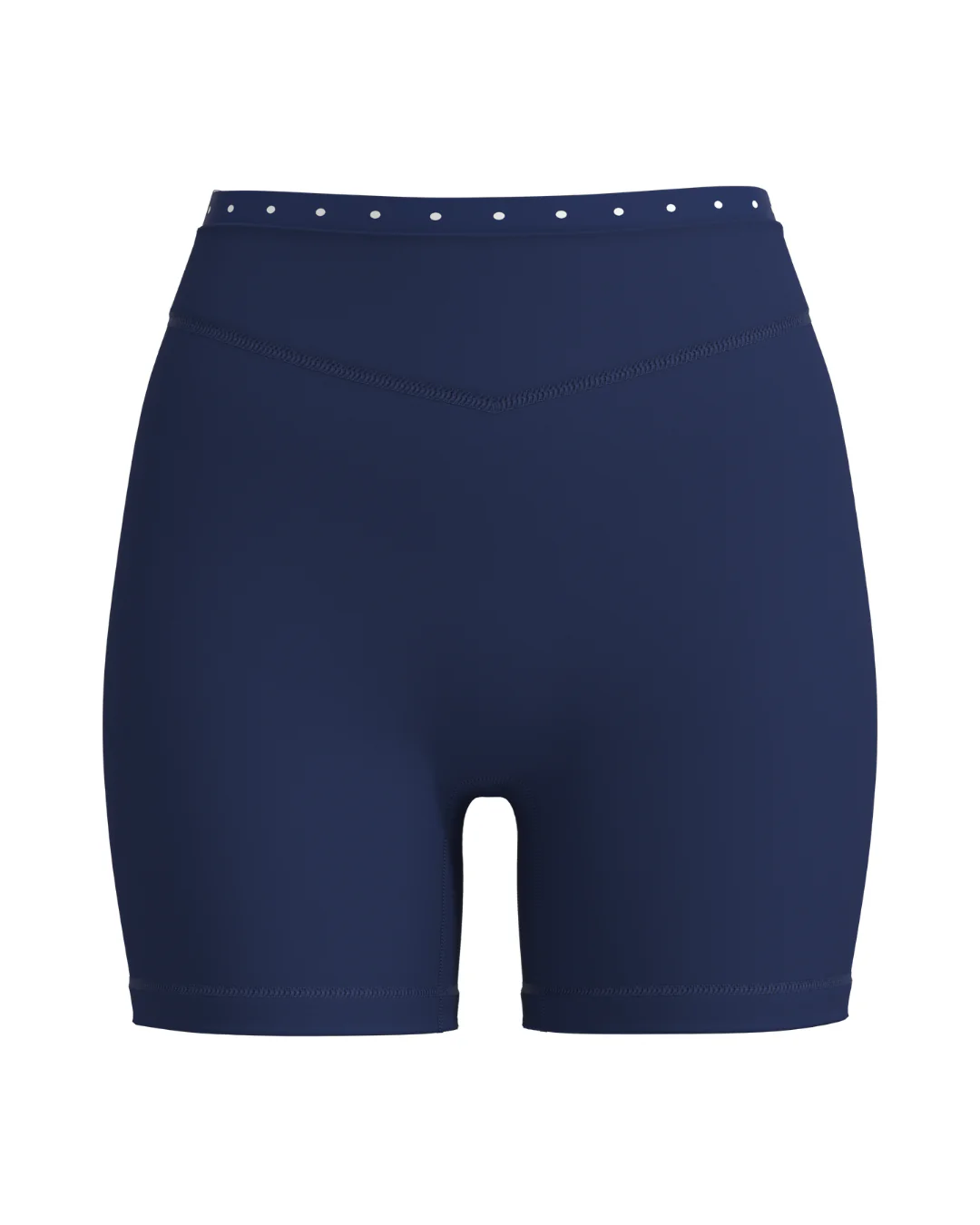 Layered Sculpt Short - Cypress & White Polka Dots