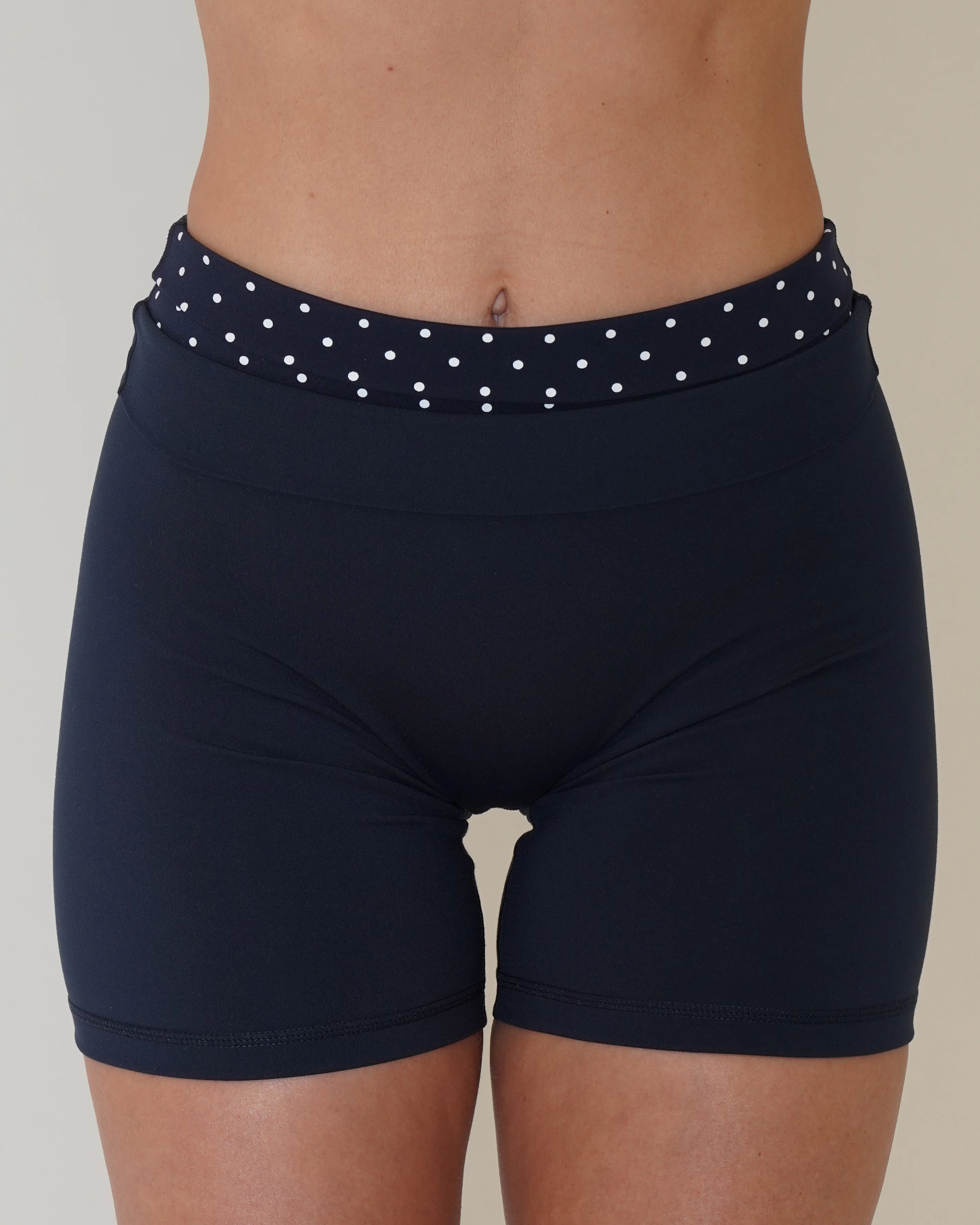 Layered Sculpt Short - Cypress & White Polka Dots - Image 6