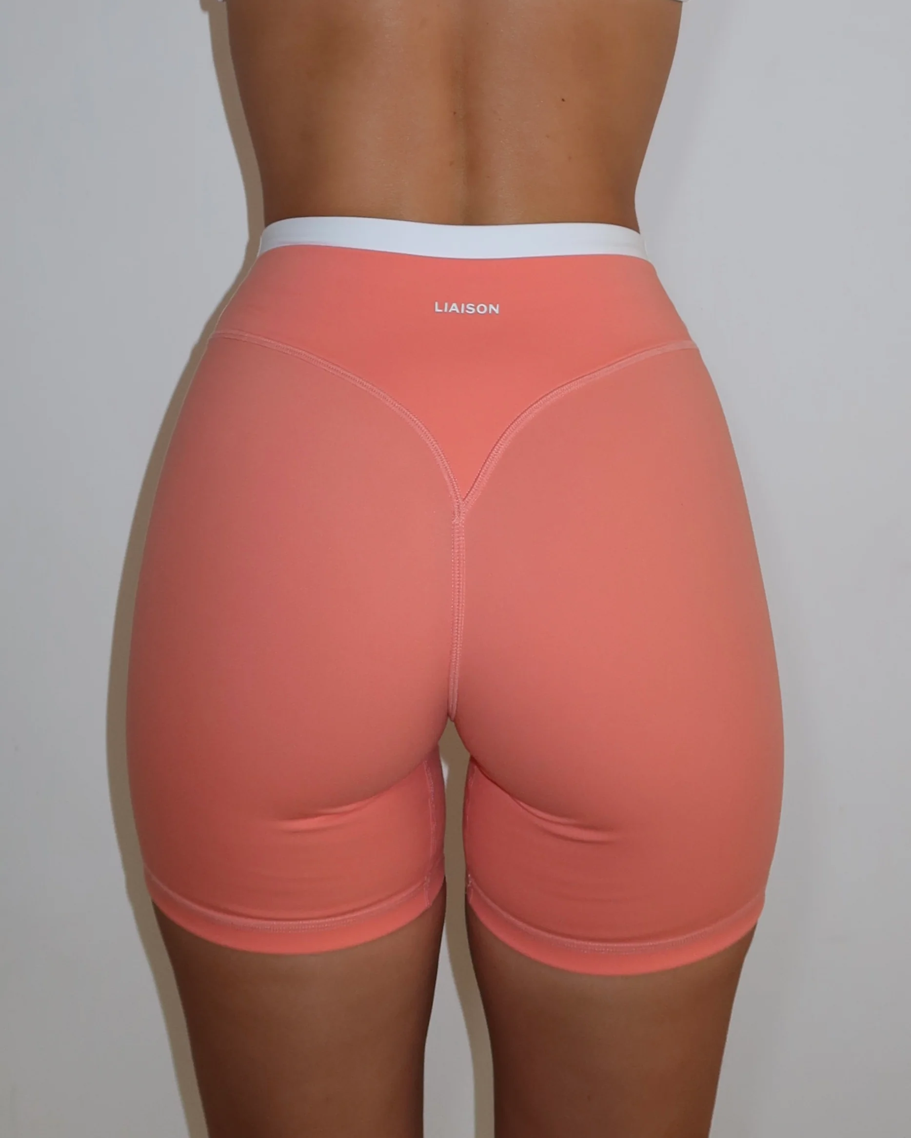 Layered Sculpt Short - Guava & White - Image 4