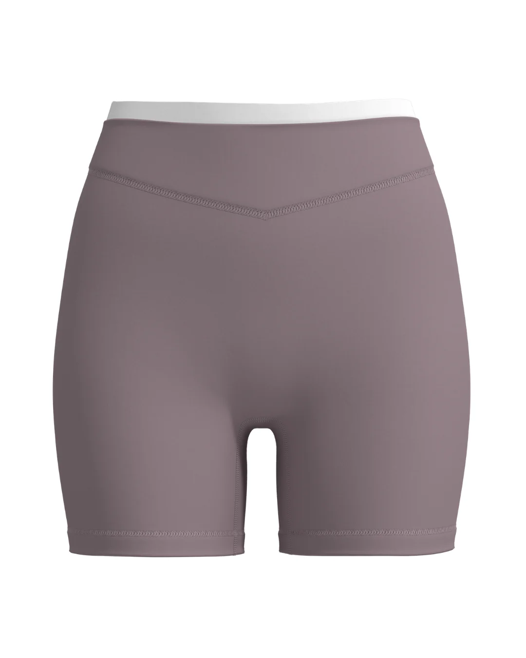 Layered Sculpt Short - Mauve & White