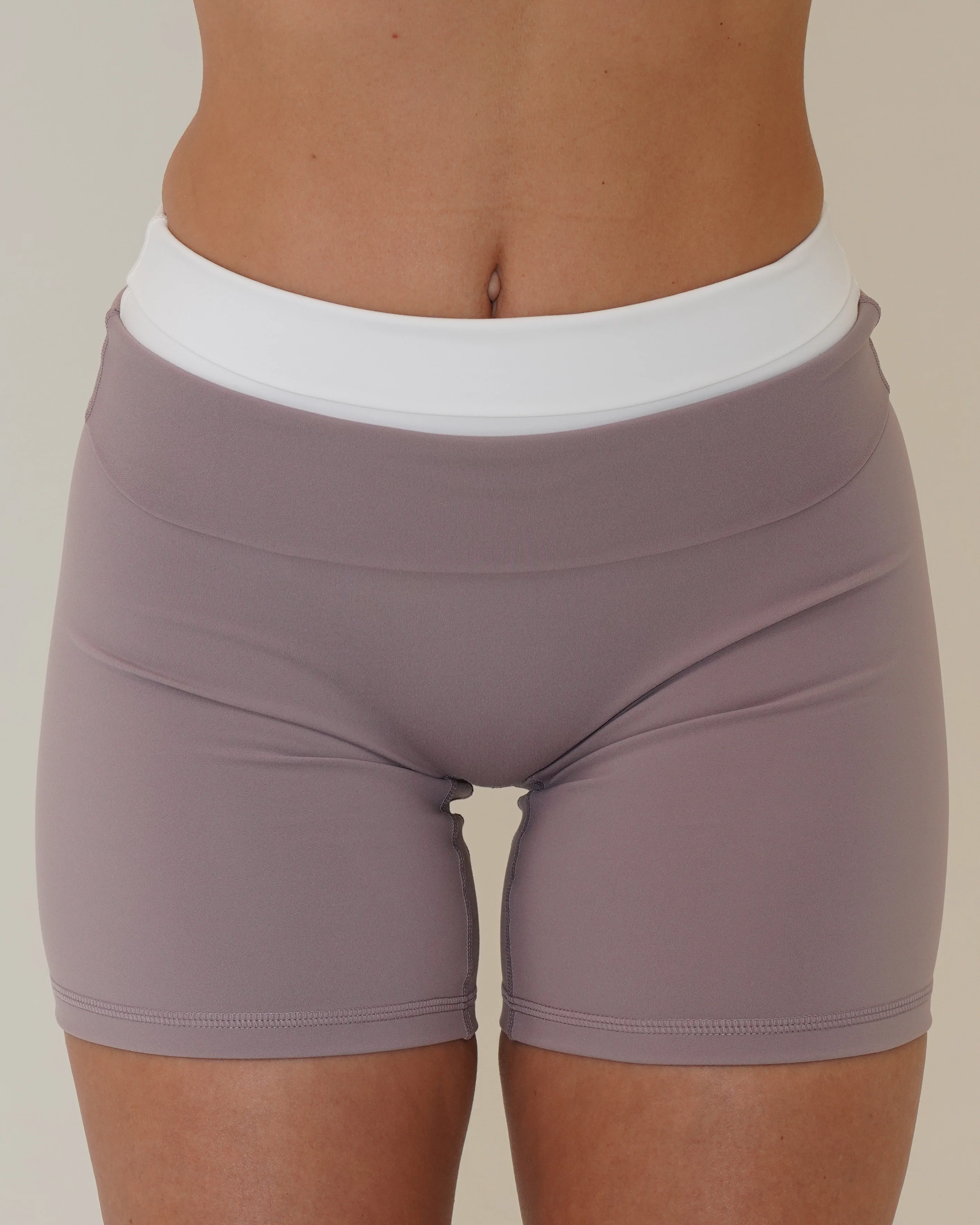 Layered Sculpt Short - Mauve & White - Image 6