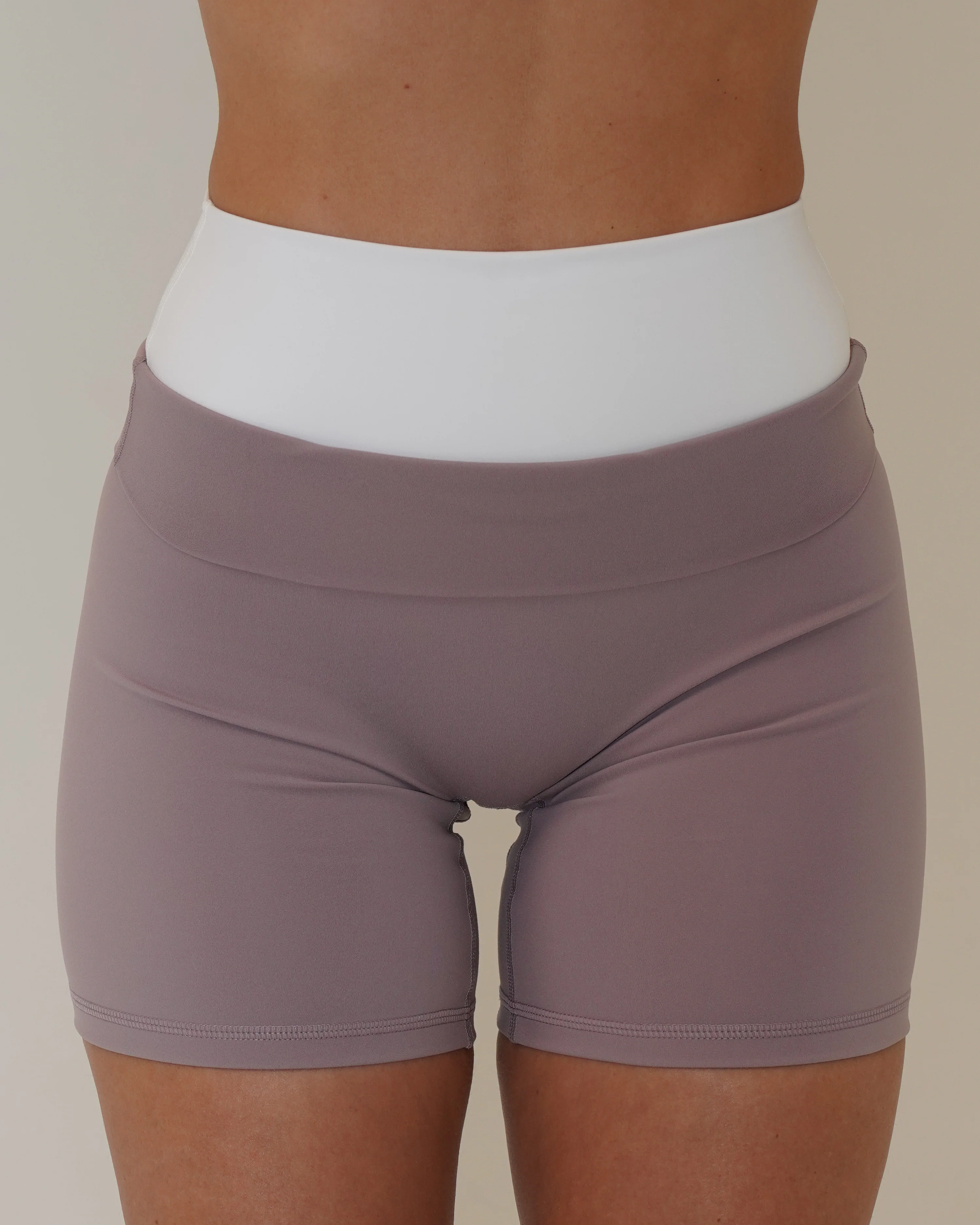 Layered Sculpt Short - Mauve & White - Image 7