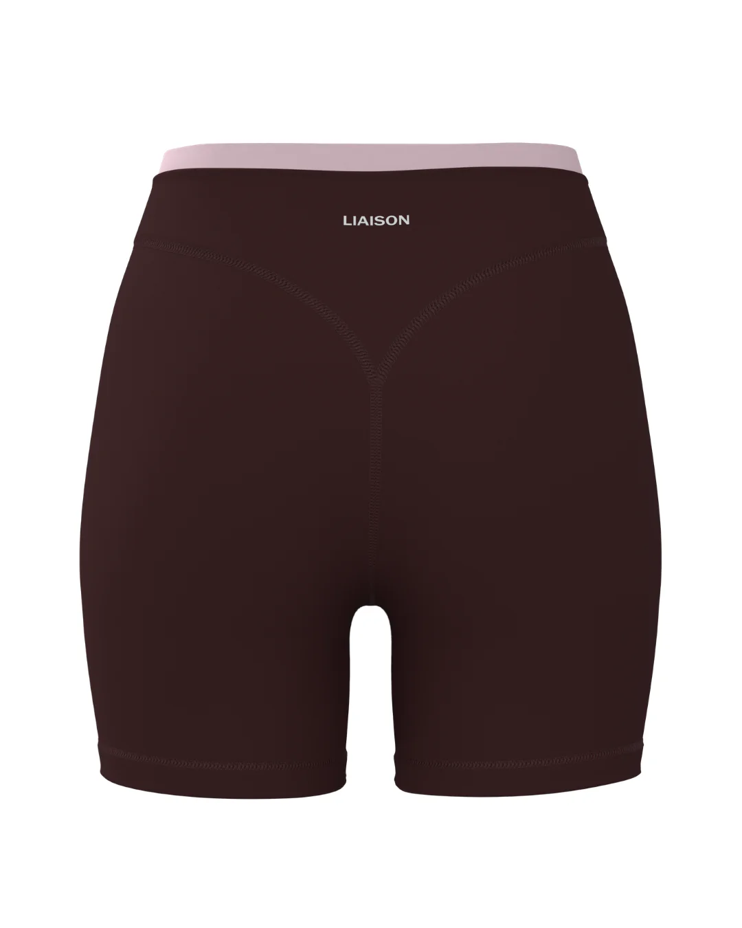 Layered Sculpt Short - Mocha Brown & Soft Pink - Image 3