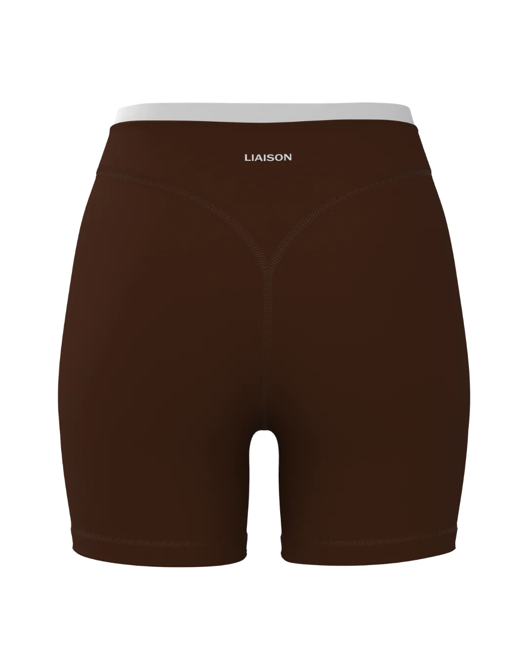 Layered Sculpt Short - Mocha Brown & White - Image 3