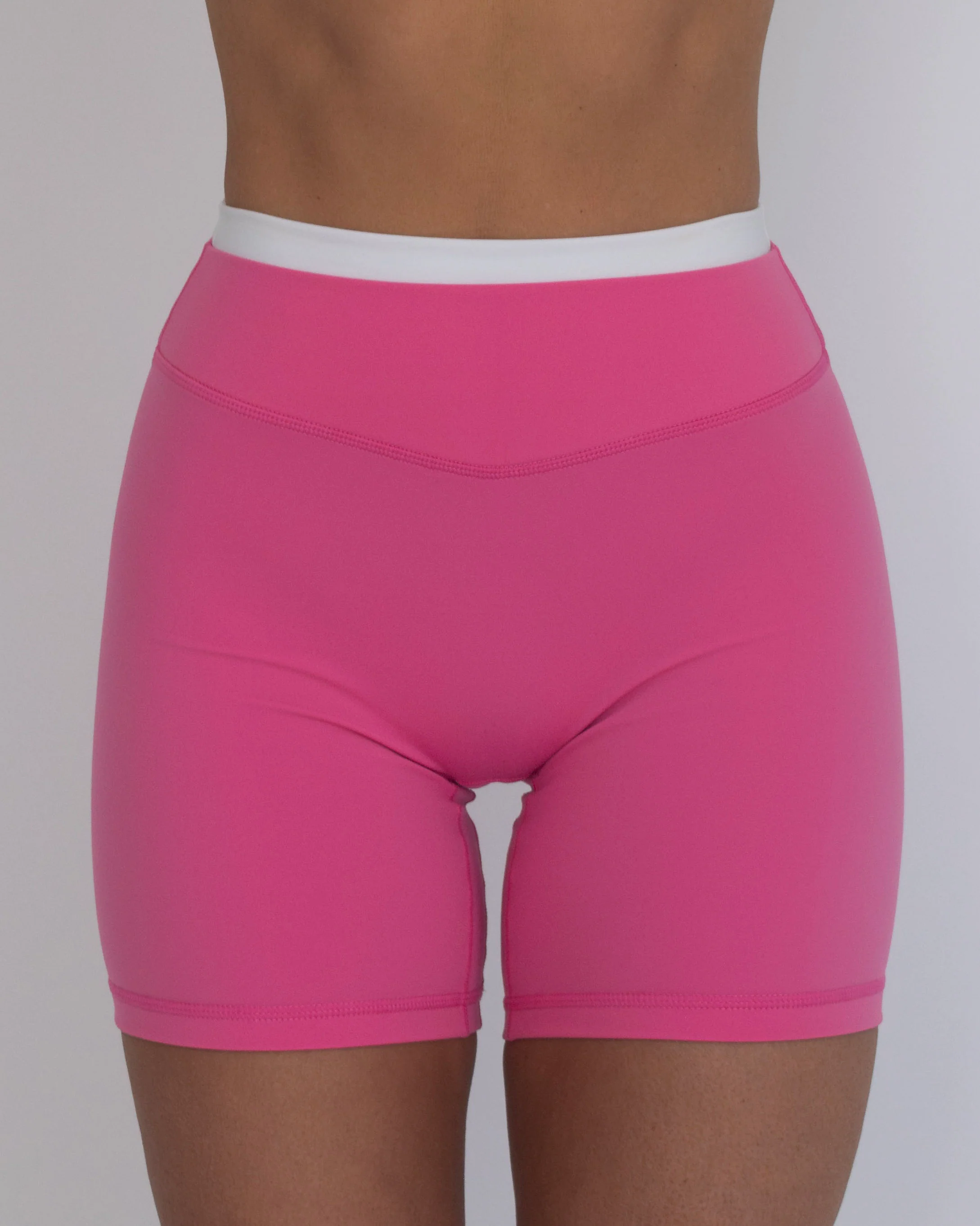 Layered Sculpt Short - Passion Pink & White - Image 2
