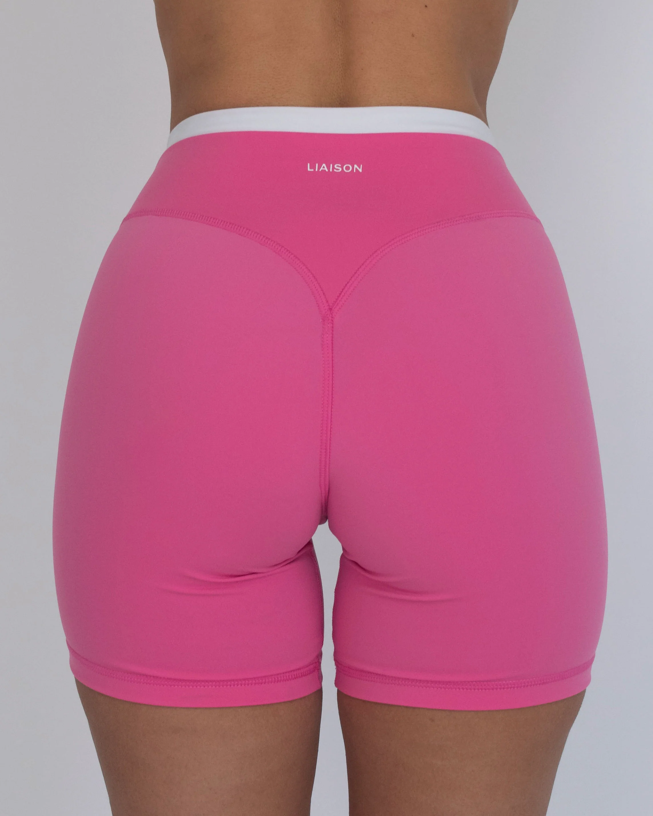 Layered Sculpt Short - Passion Pink & White - Image 4