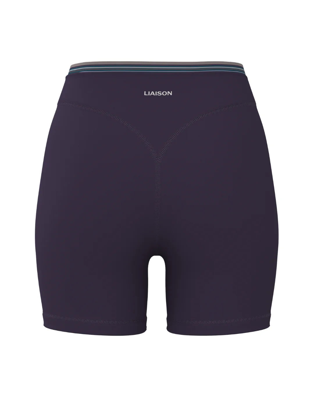 Layered Sculpt Short - Plum & Teal + Plum Stripes - Image 2