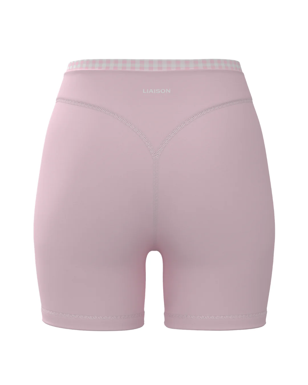 Layered Sculpt Short - Soft Pink & Gingham - Image 3