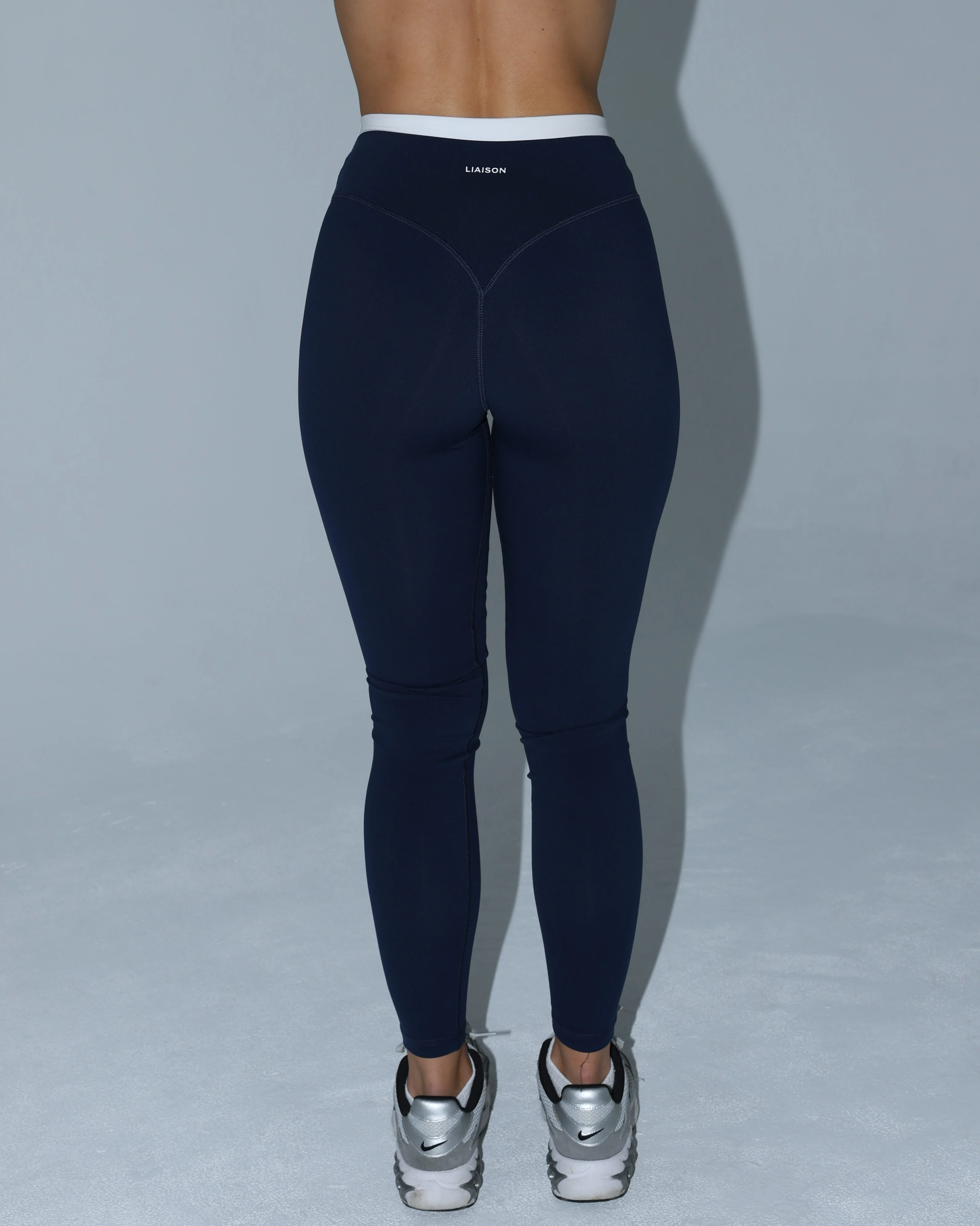 Layered Sculpt Pant - Navy & White - Image 4
