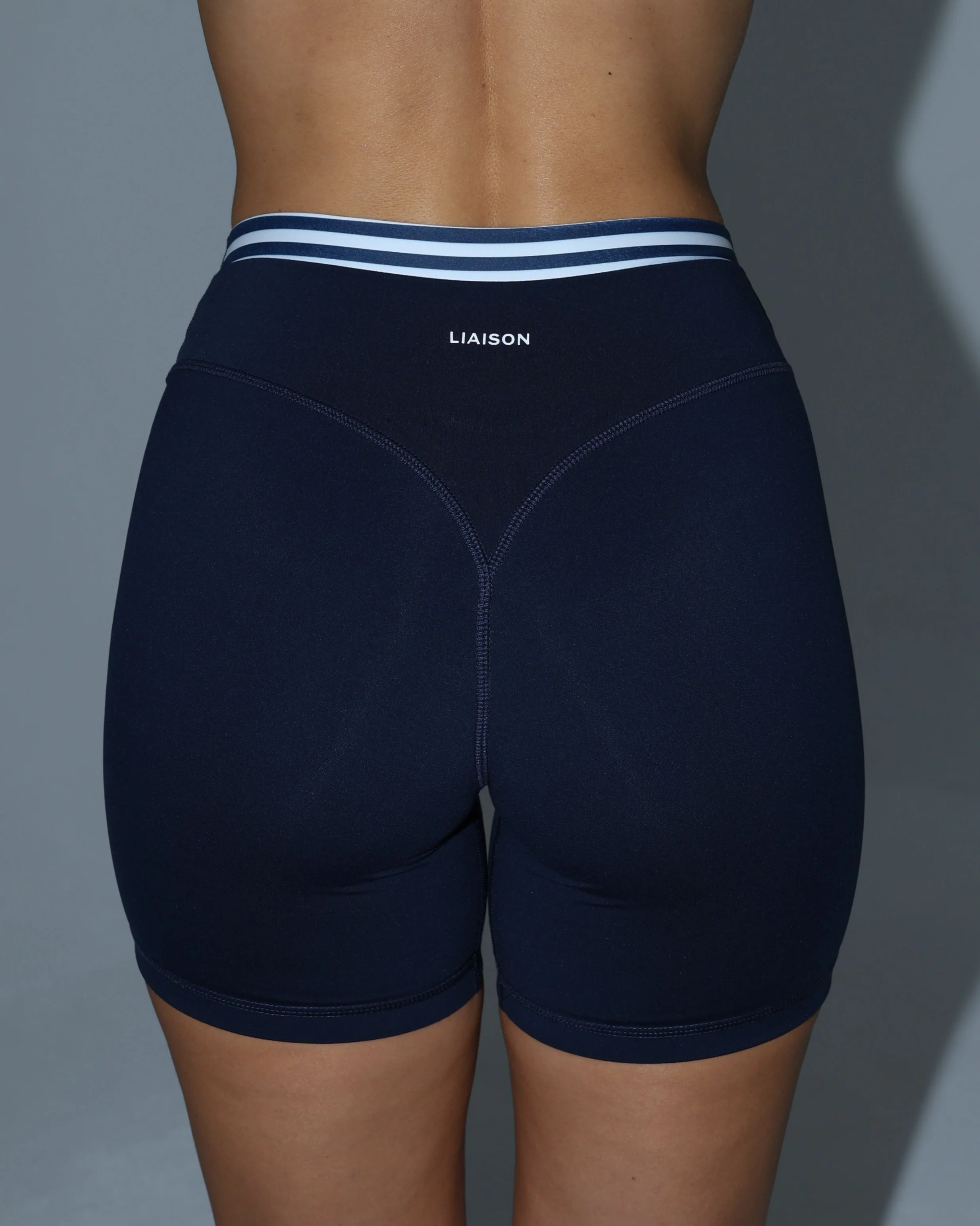 Layered Sculpt Short - Navy & Stripes - Image 4