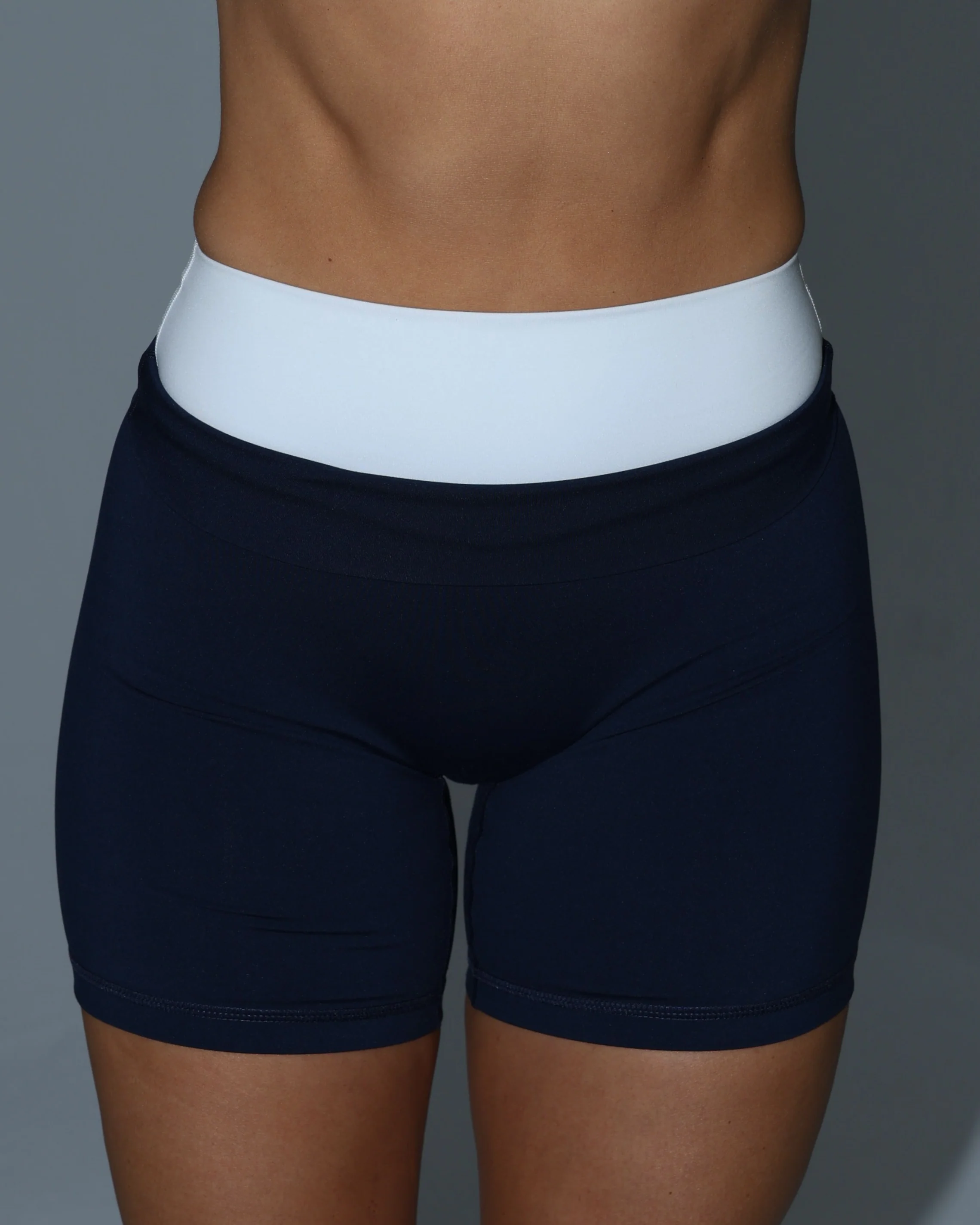 Layered Sculpt Short - Navy & White - Image 5
