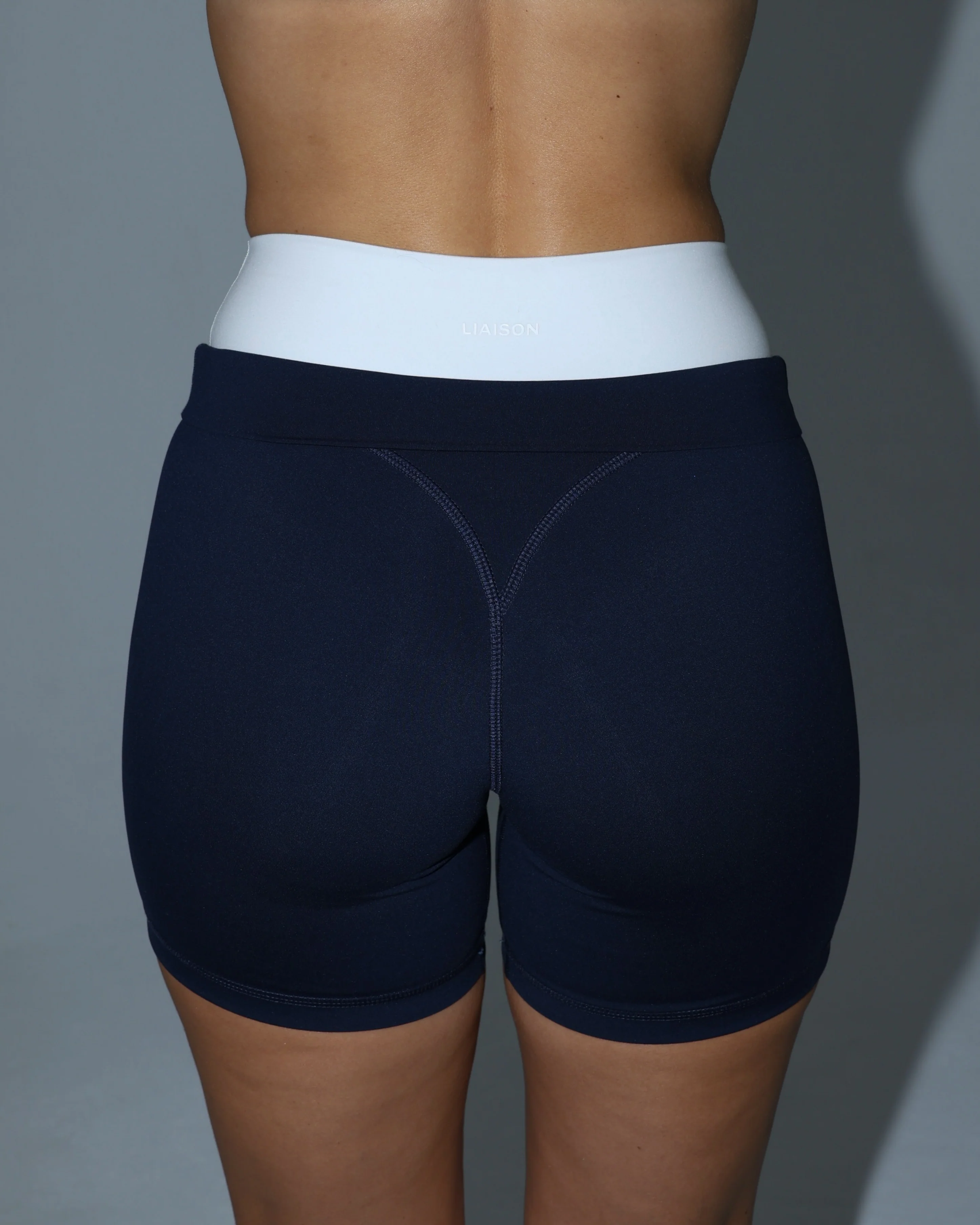 Layered Sculpt Short - Navy & White - Image 6
