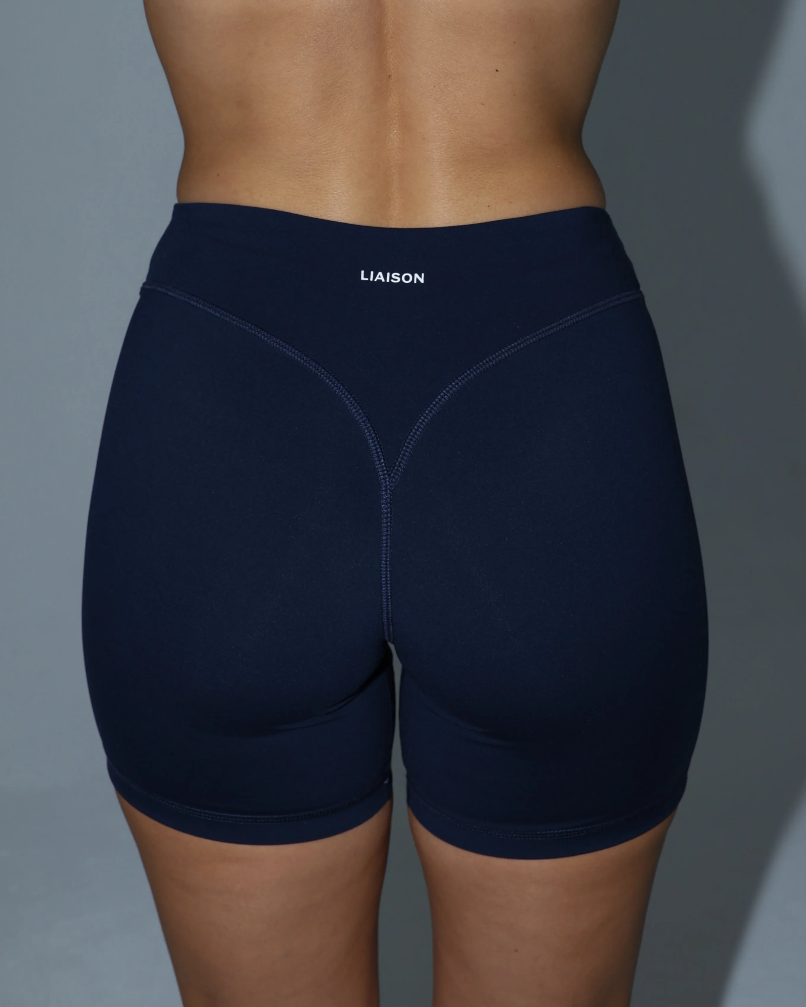 Layered Sculpt Short - Navy & White - Image 7
