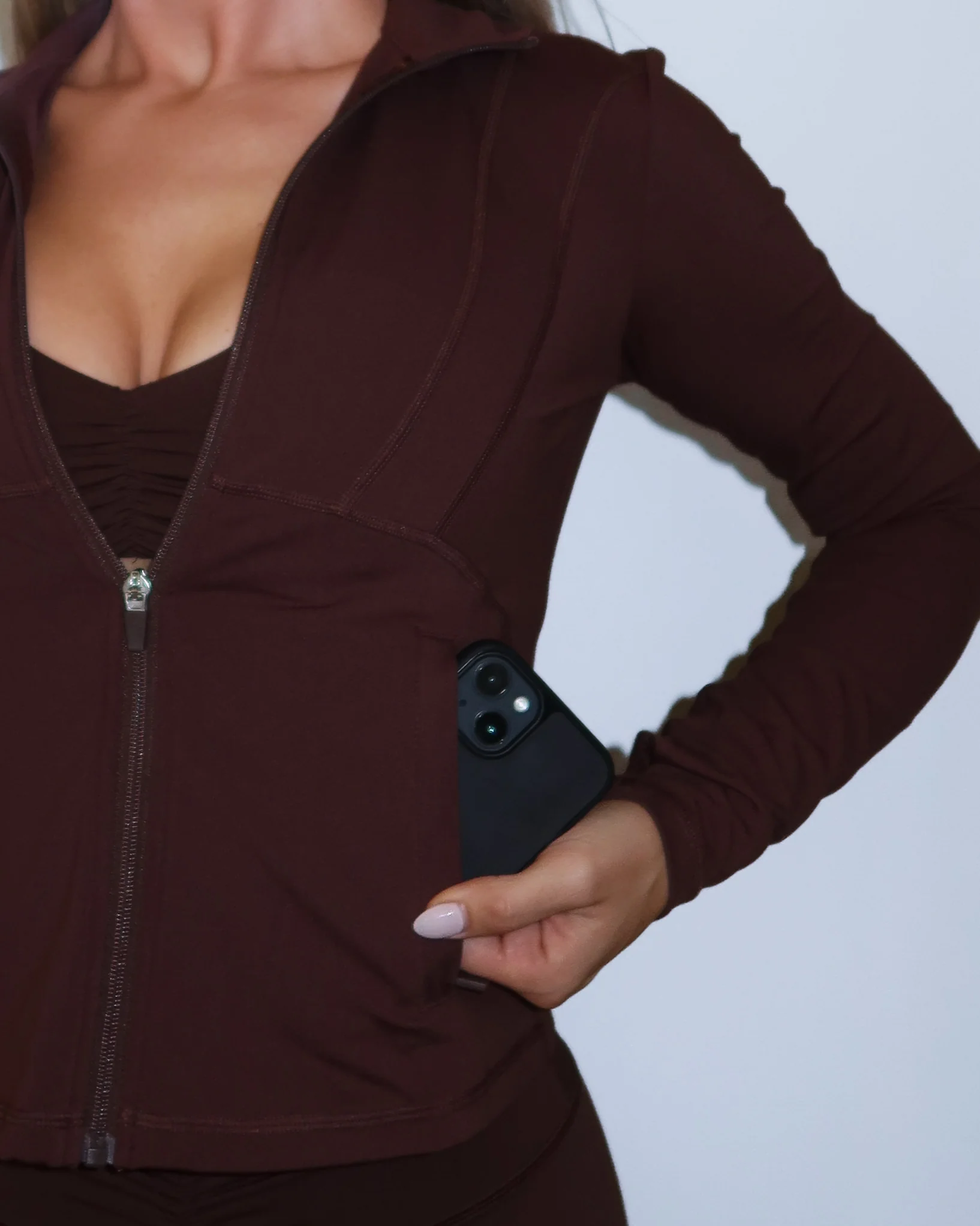Sculpt Jacket - Mocha Brown - Image 6