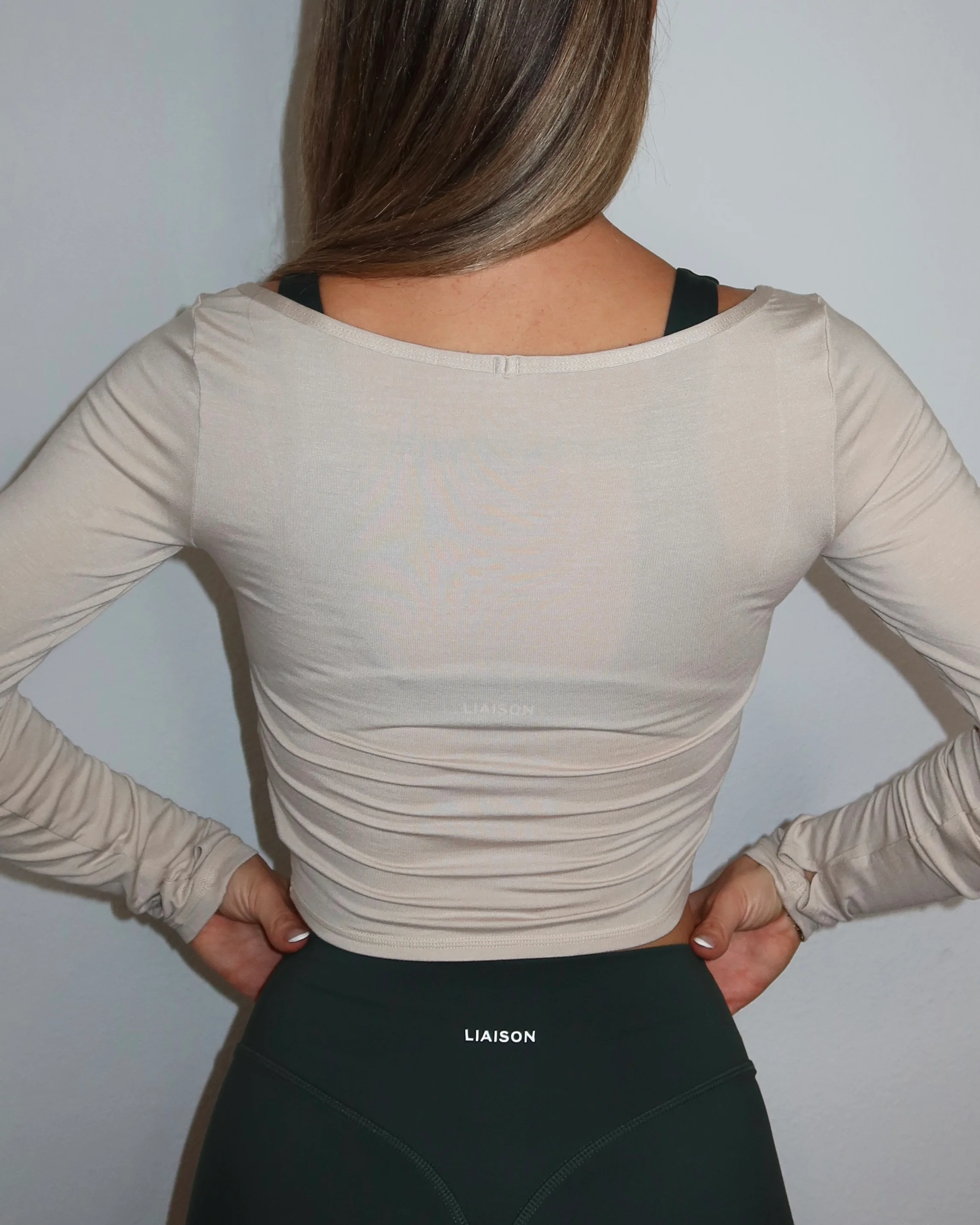 Stretch Long Sleeve - Truffle (lounge material) - Image 6