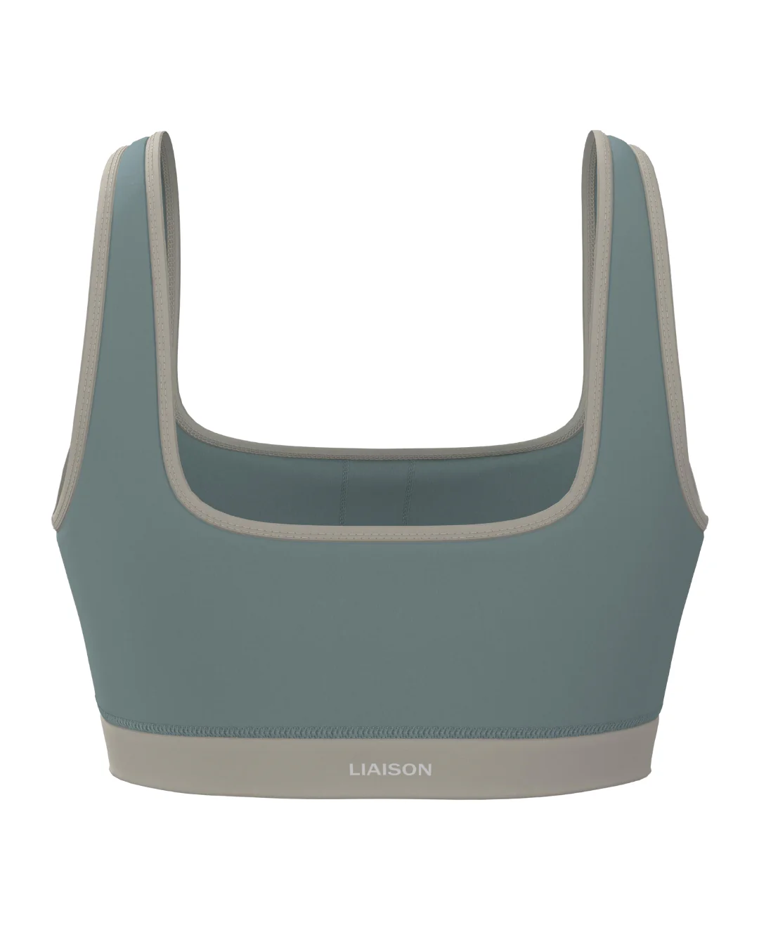 Supportive Contrast Bra - Icey Blue & Sand - Image 2