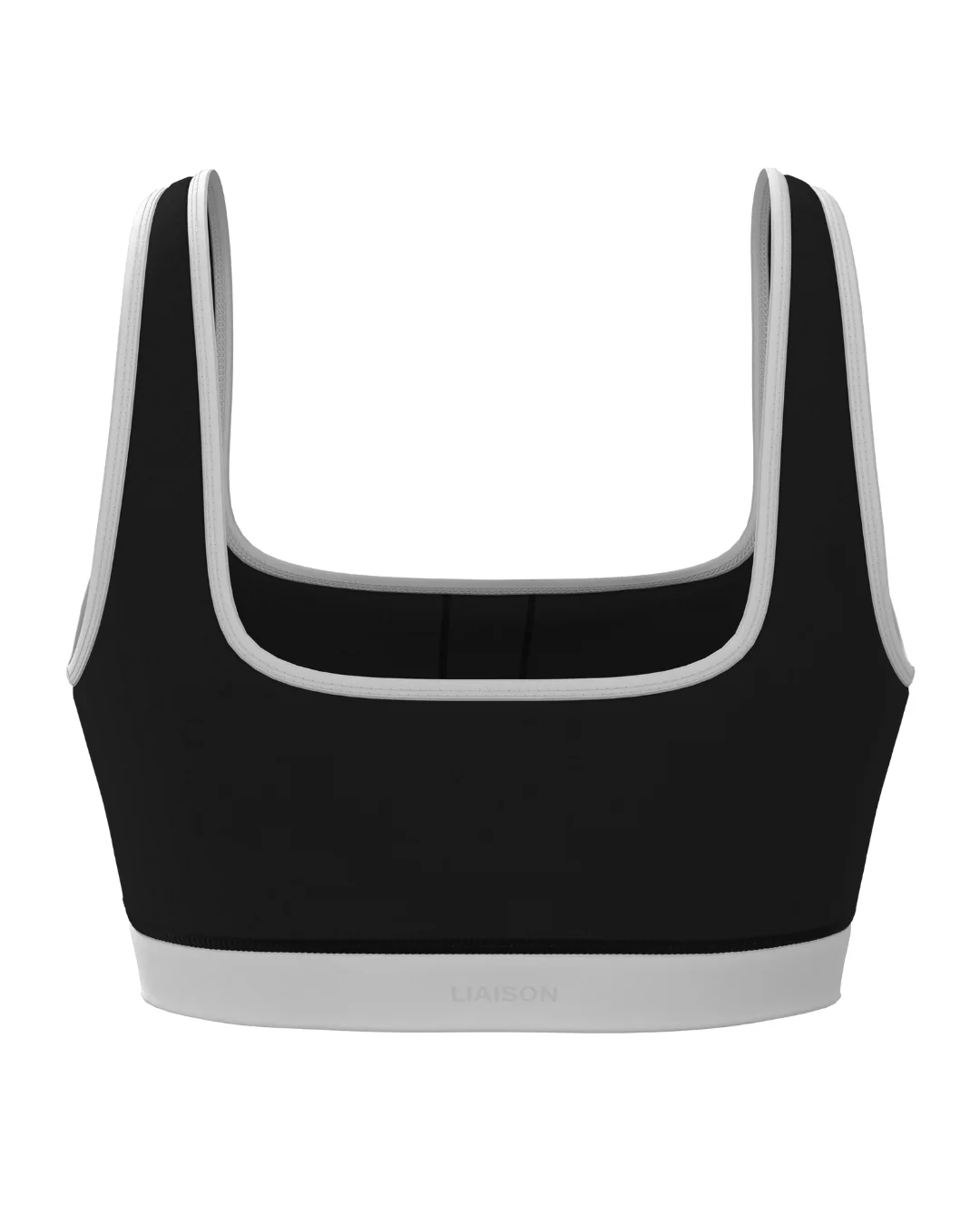 Supportive Contrast Bra - Black & White - Image 2